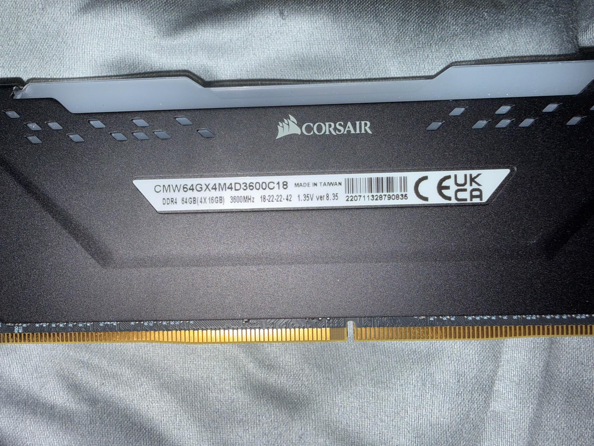 Corsair Vengeance RGB Pro 64GB (4x16GB) DDR4 3600