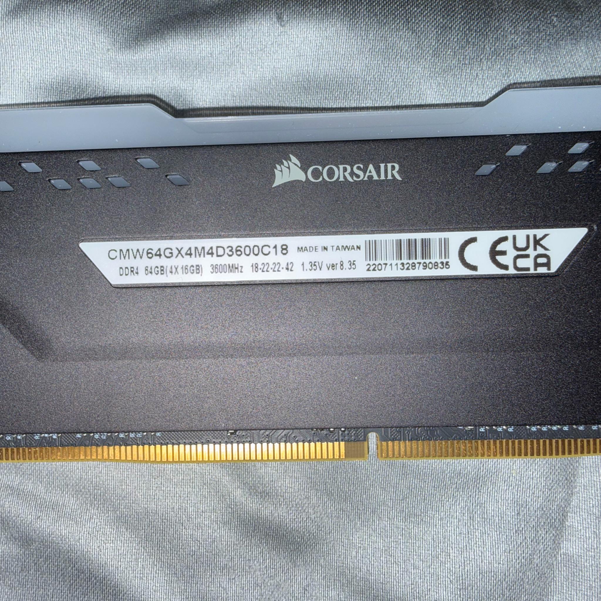 Corsair Vengeance RGB Pro 64GB (4x16GB) DDR4 3600