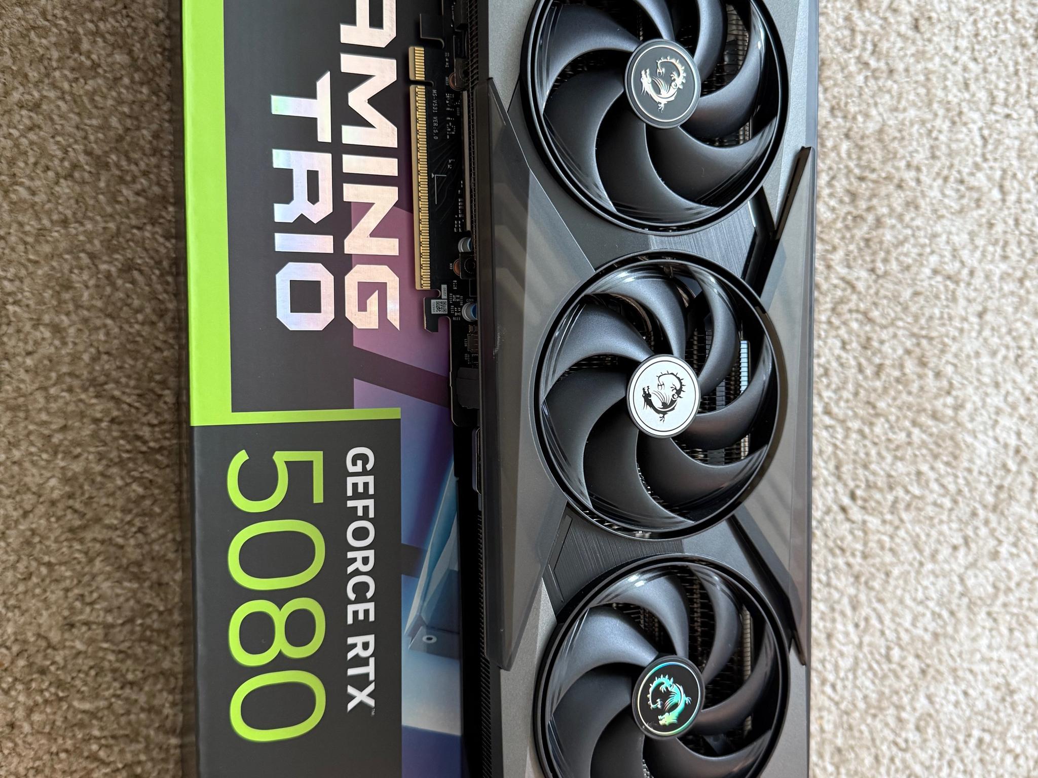 MSI NVIDIA GeForce RTX 5080 16G GAMING TRIO OC (Used - Like New)