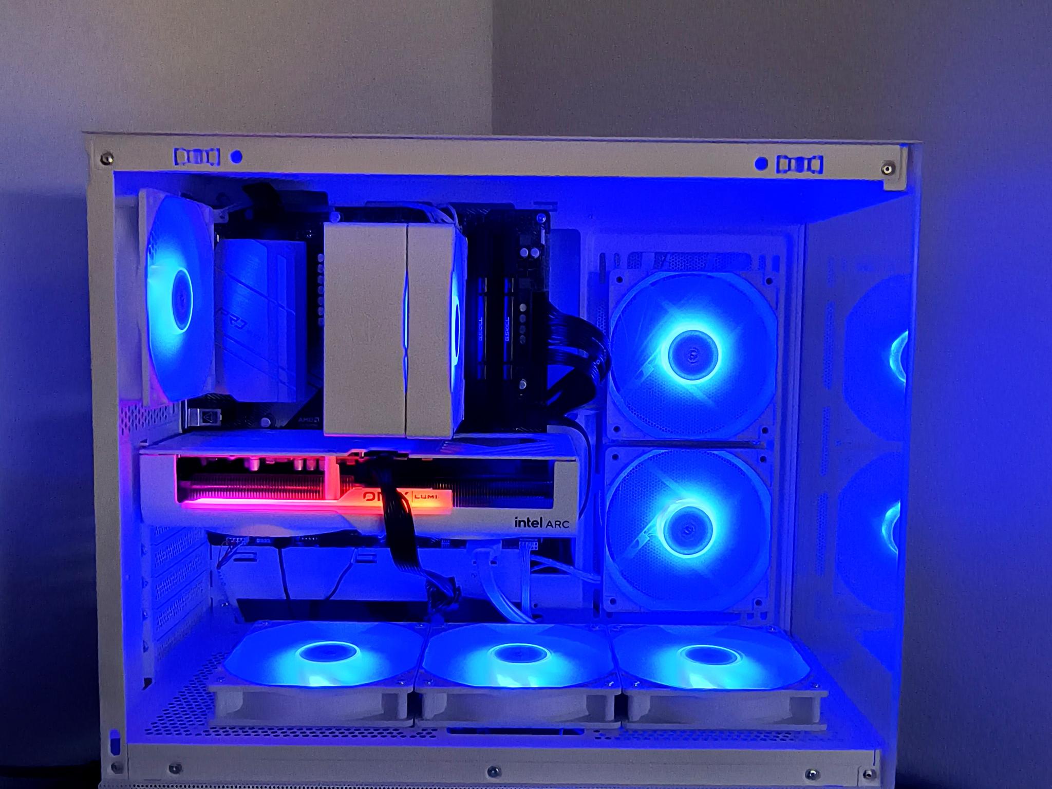 🎖️Honor🎖️ New White RGB Gaming PC, Intel B580+AMD Ryzen 5 5500=High Preformance and Value