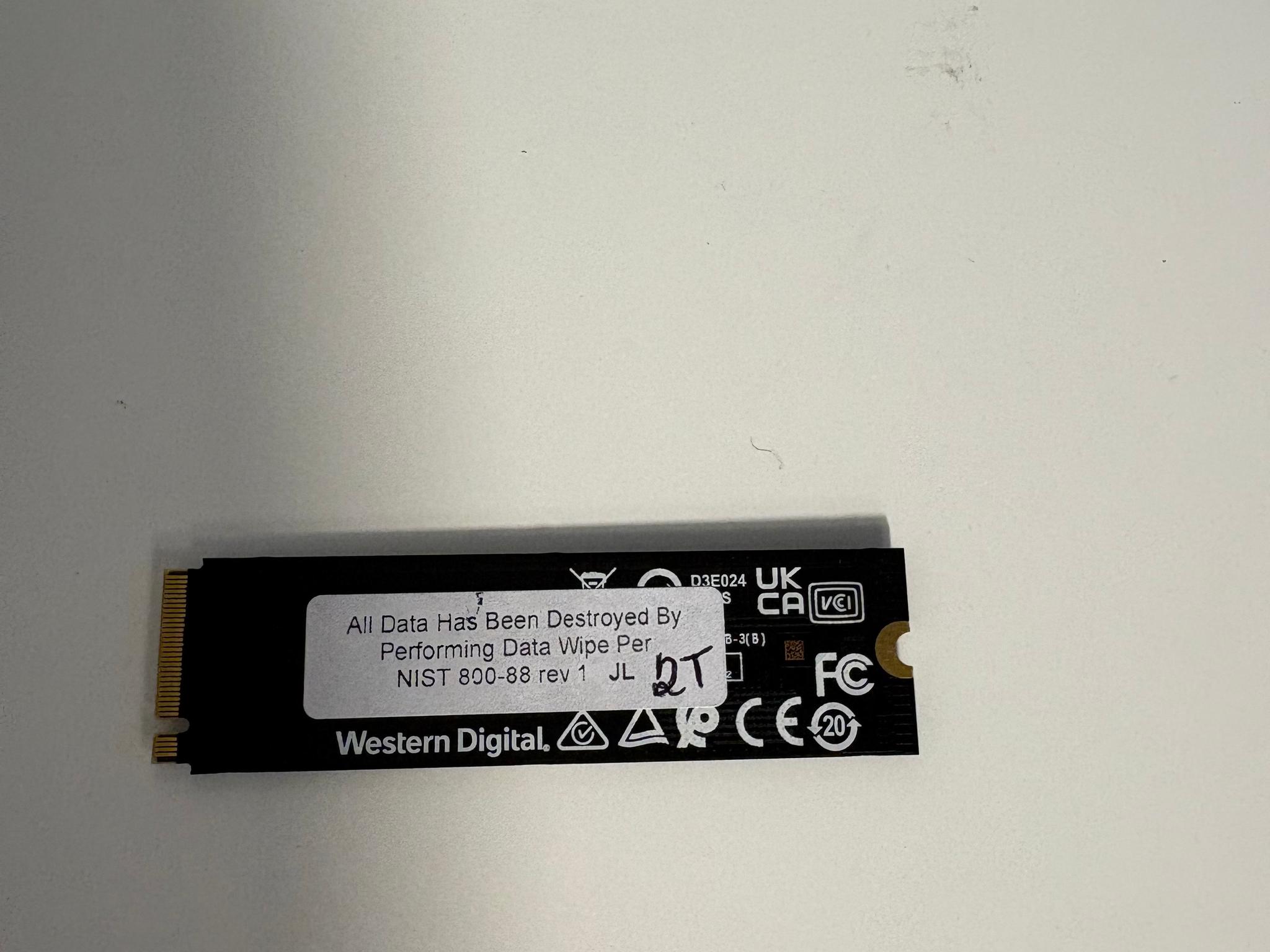 Western Digital SN740 2TB M.2 NVMe SSD - Gen 4.0x4 (5,150 Read/4,900 Write)