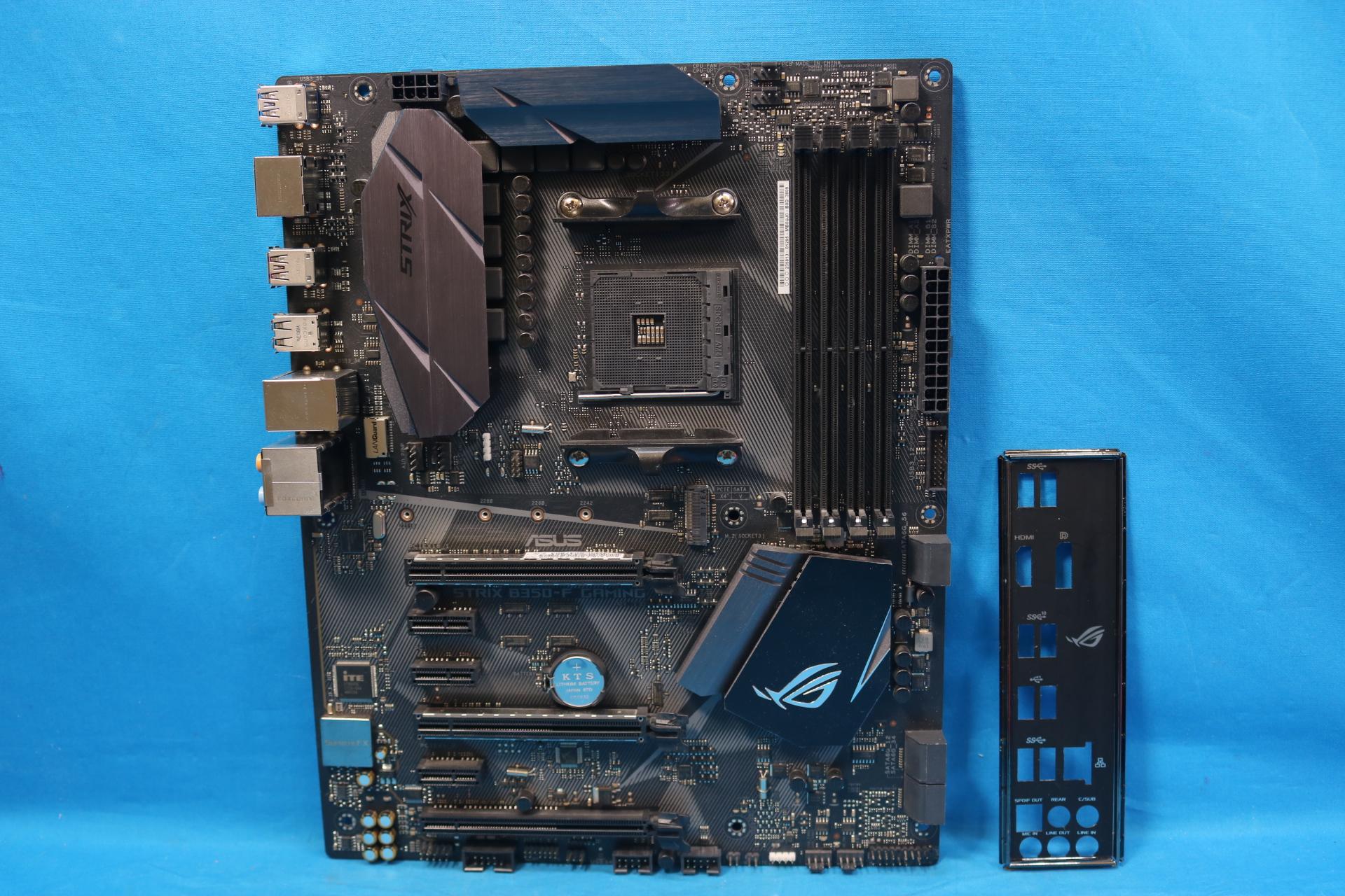 *Newest BIOS* ASUS ROG Strix B350-F Gaming AMD Socket AM4 DDR4 ATX Desktop Motherboard & I/O Shield