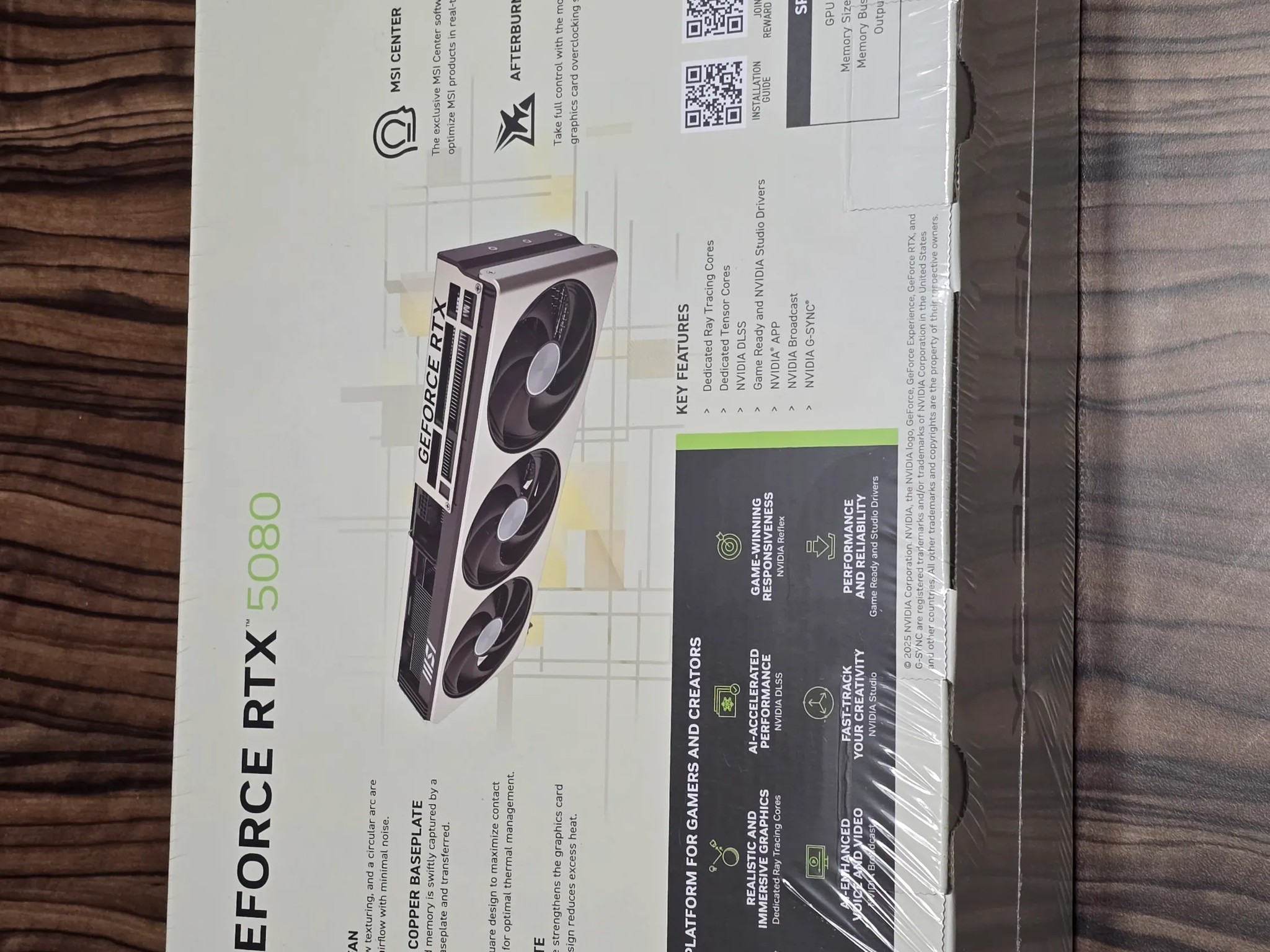MSI Geforce NVIDIA RTX 5080 INSPIRE 3X OC 16GB Graphics Card USA Ship
