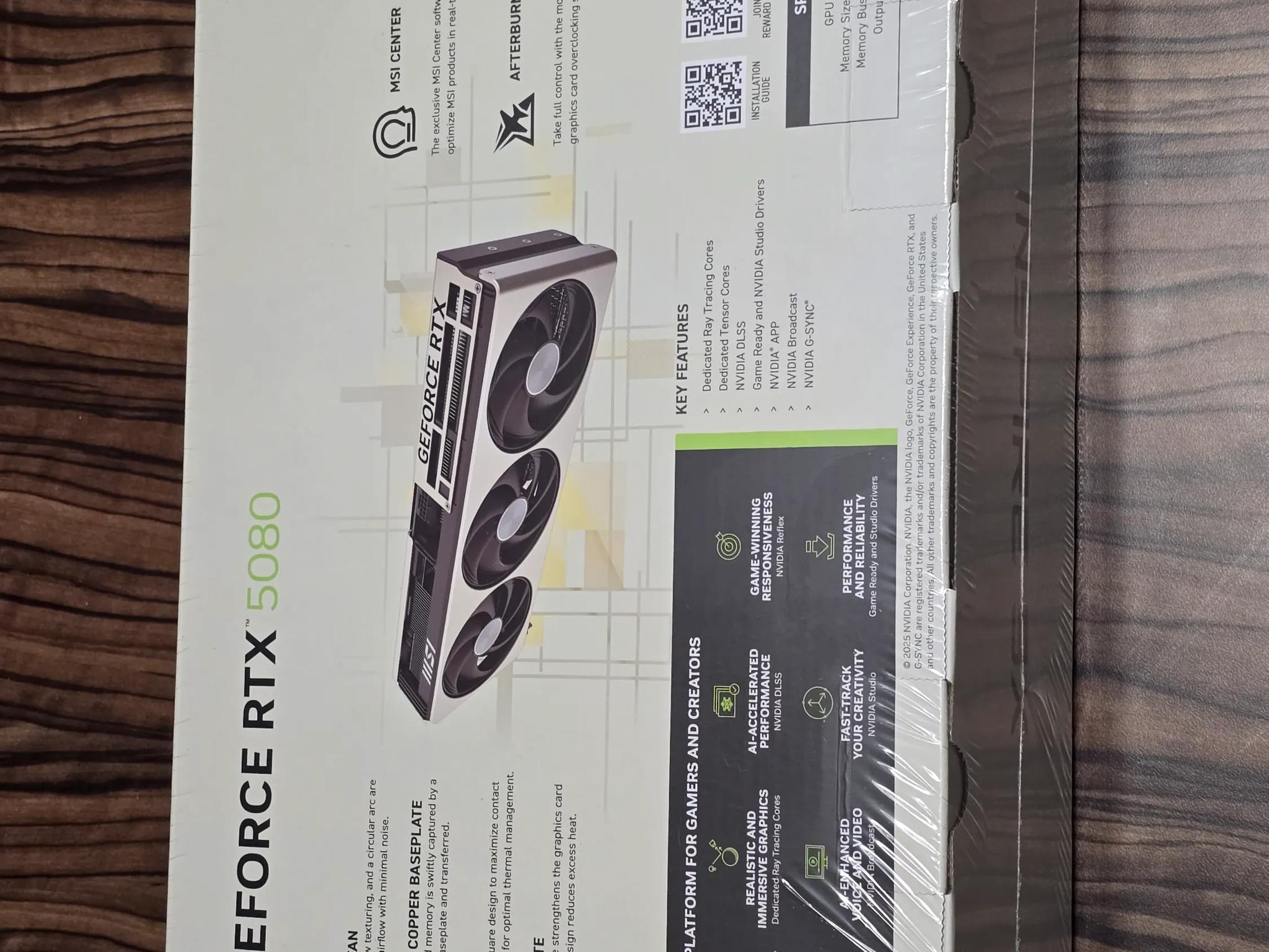 MSI Geforce NVIDIA RTX 5080 INSPIRE 3X OC 16GB Graphics Card USA Ship