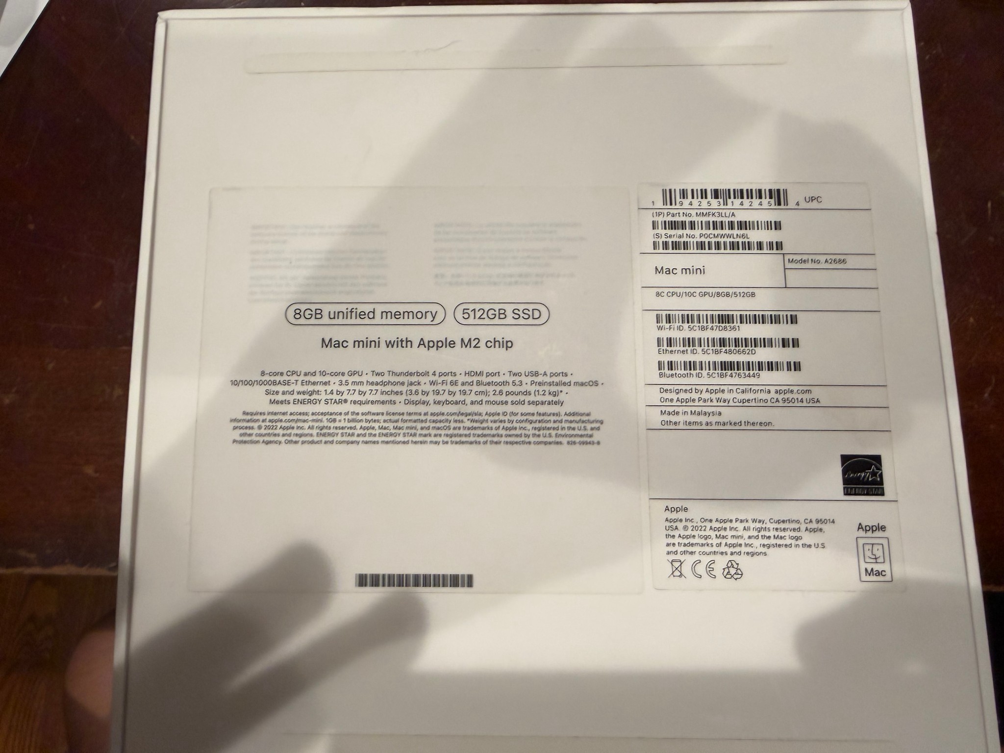 M2 Mac mini - 8GB ram 512gb Storage