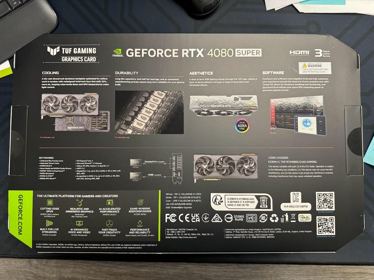 ASUS Tuf Gaming nVidia GeForce RTX 4080 Super *BRAND NEW*