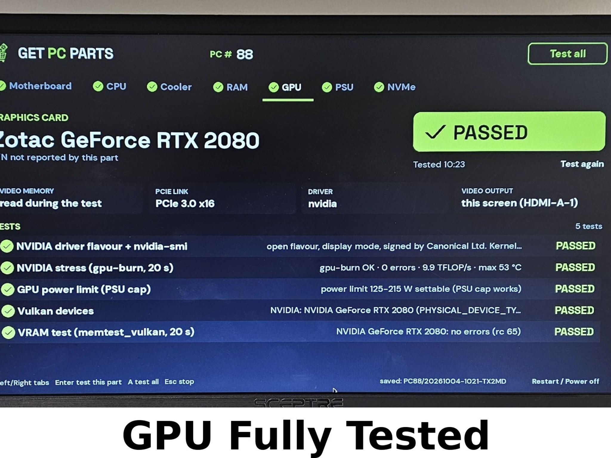 RTX 2080 ZOTAC Gaming 8GB