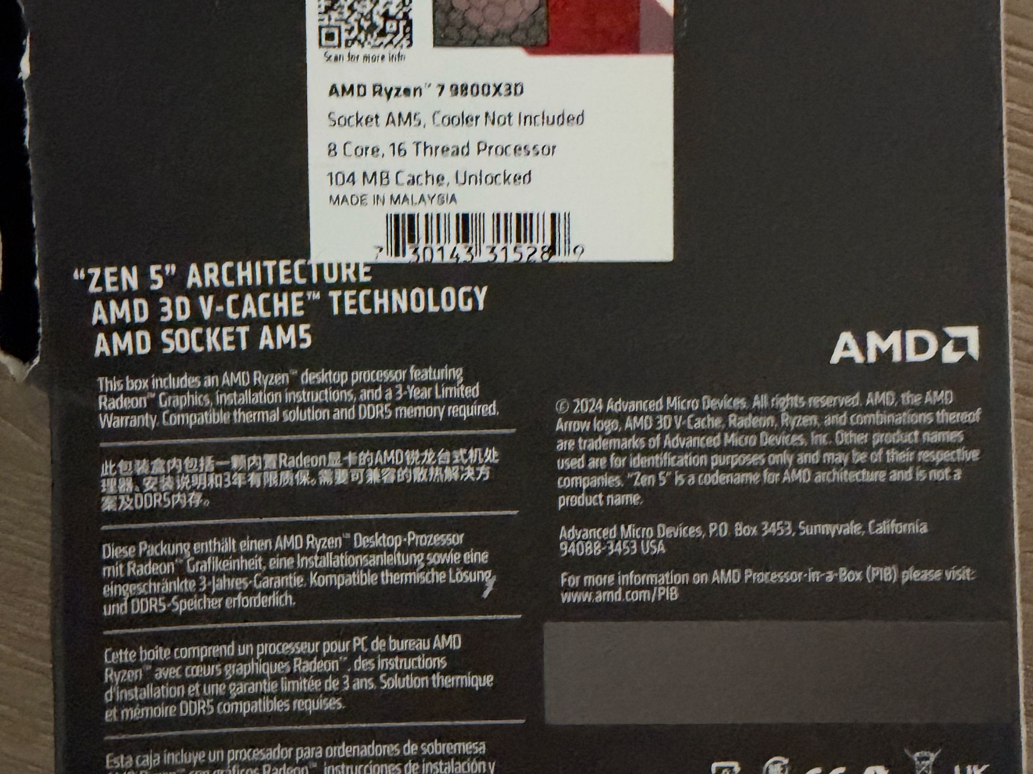 AMD Ryzen 7 9800X3D