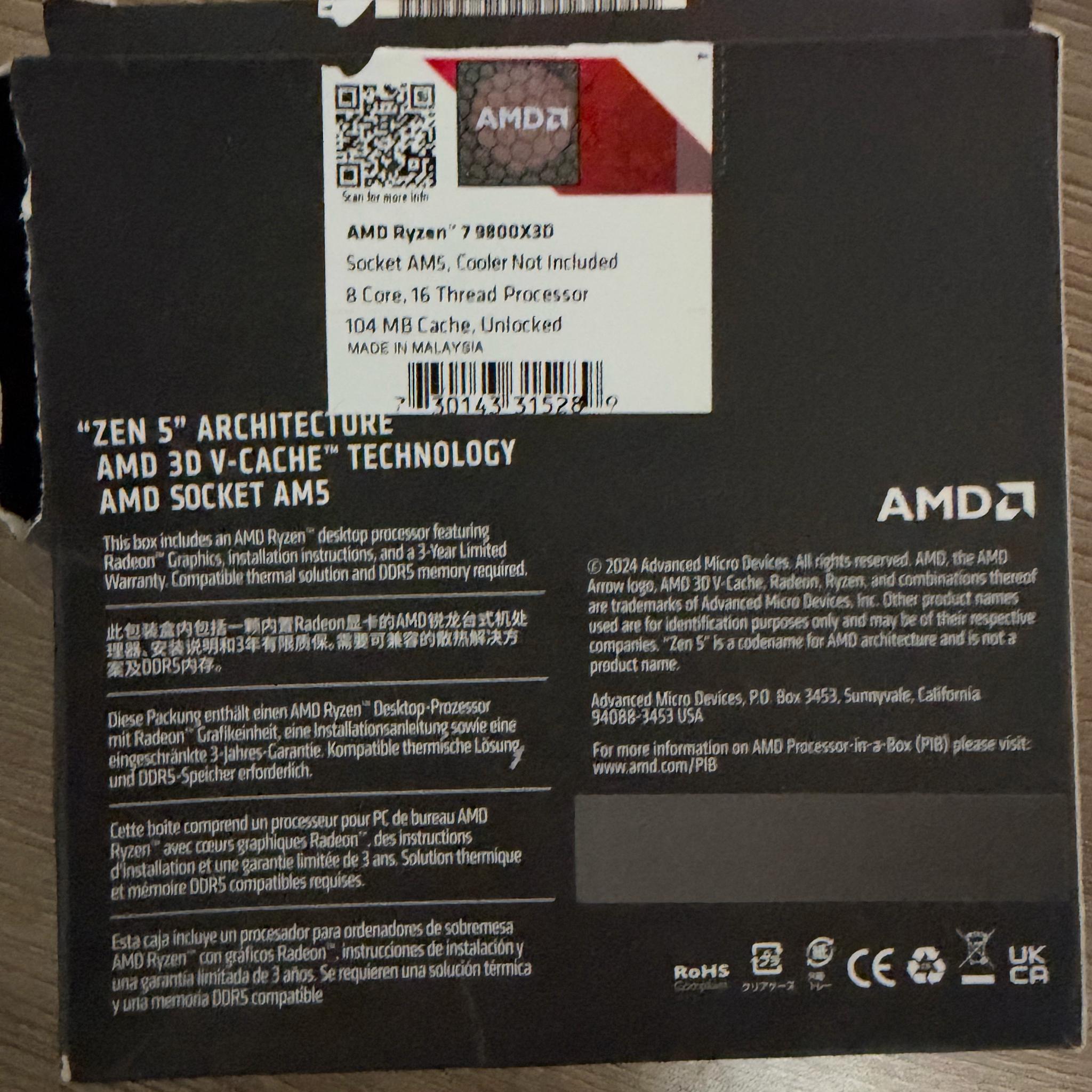 AMD Ryzen 7 9800X3D
