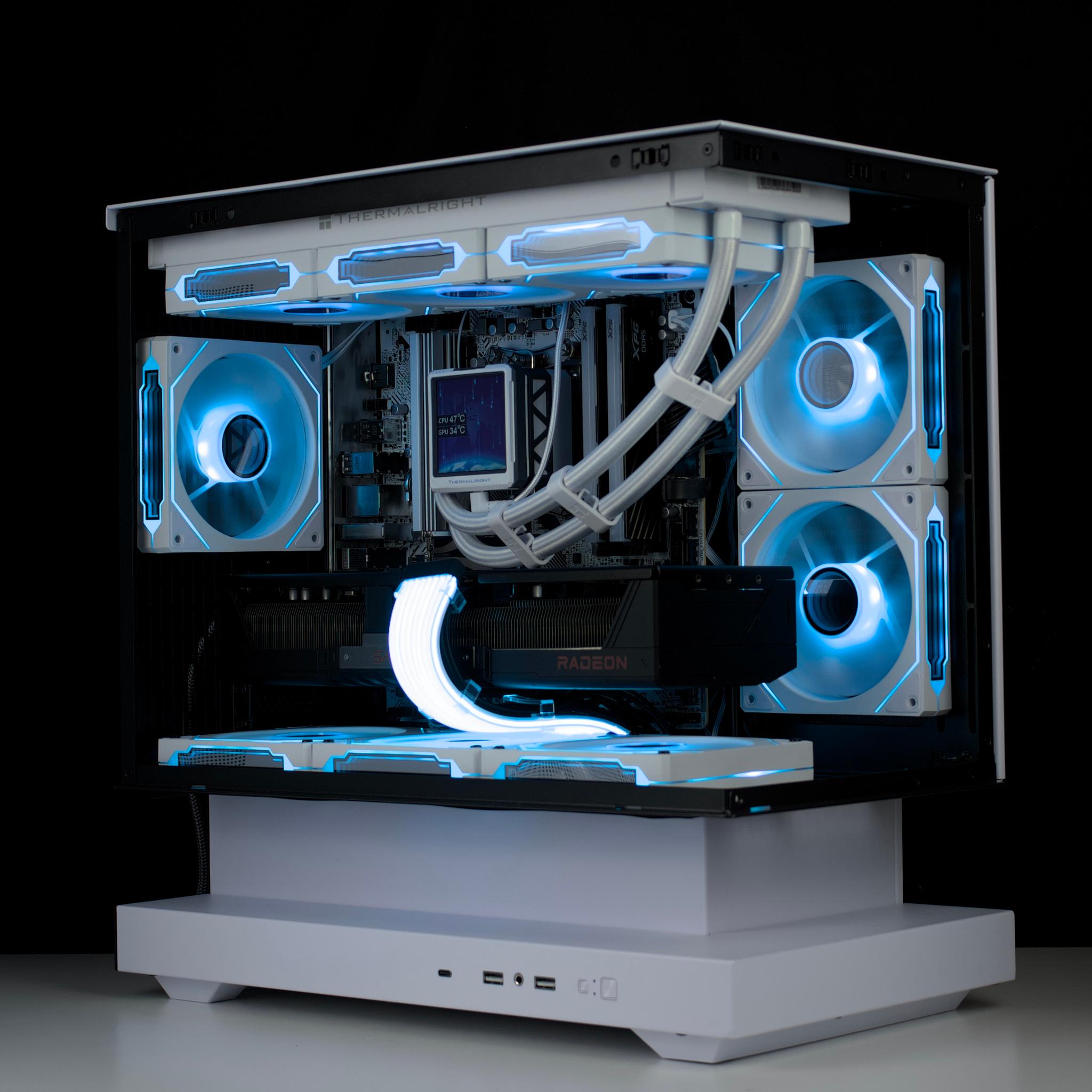 🧊⚡🗡️Panda - 1440P Gaming PC | RX 9070 XT, Ryzen 9 7900X3D, 32GB RAM, 2TB SSD | LCD Screen 🗡️⚡🧊