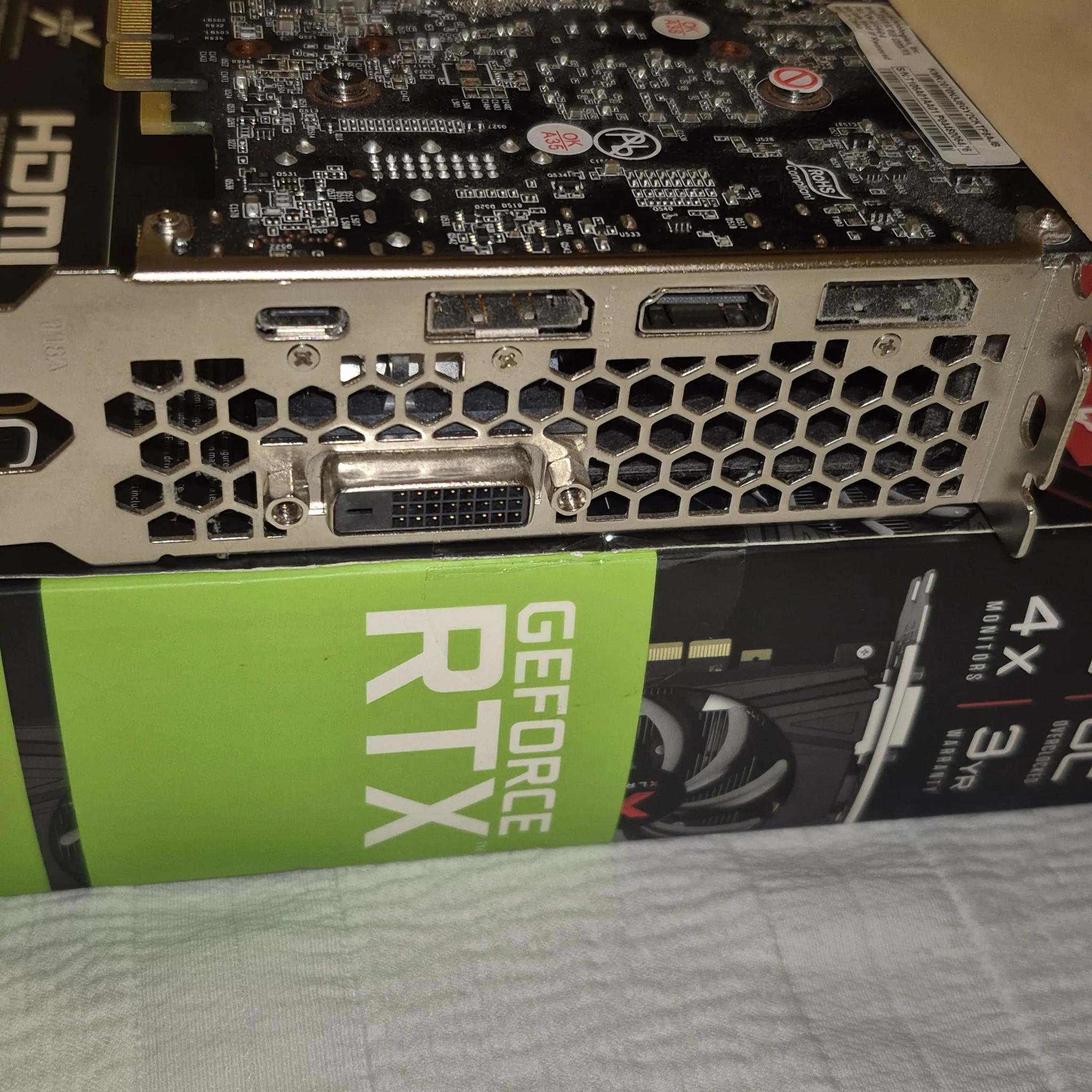 Nvidia RTX 2070 OC 8GB DDR6 GPU (Retail PNY GEFORCE RTX2070 XLR8 GAMING OC VCG20708DFP)