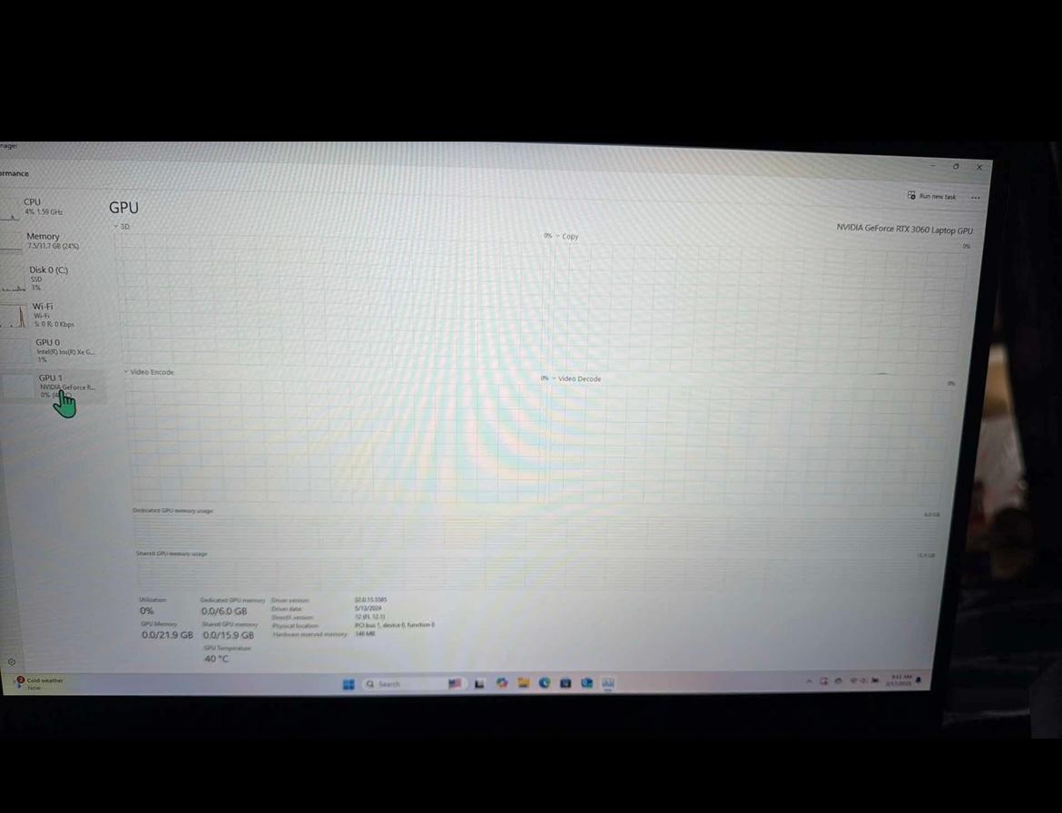 RTX 3060 and Intel i9-12900H 32gb DDR4 RAM Gaming Laptop