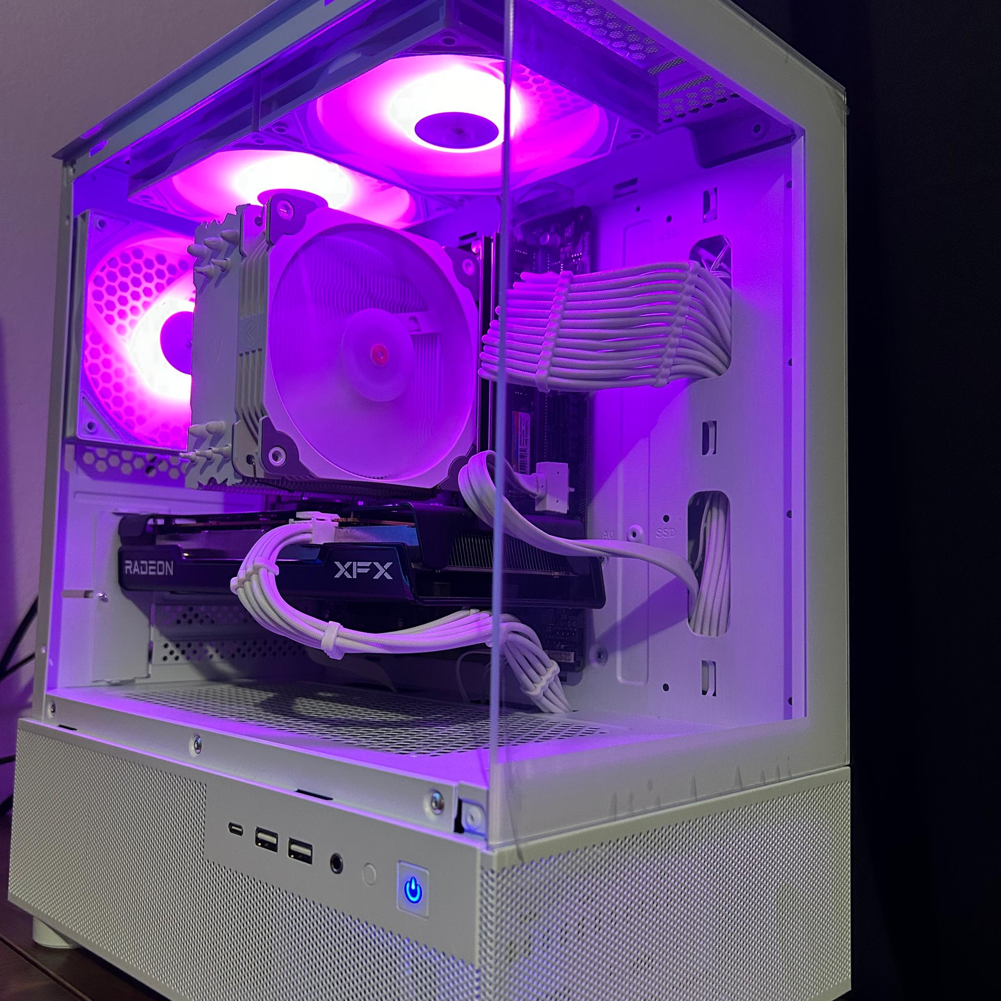 White 1080p Beast gaming pc