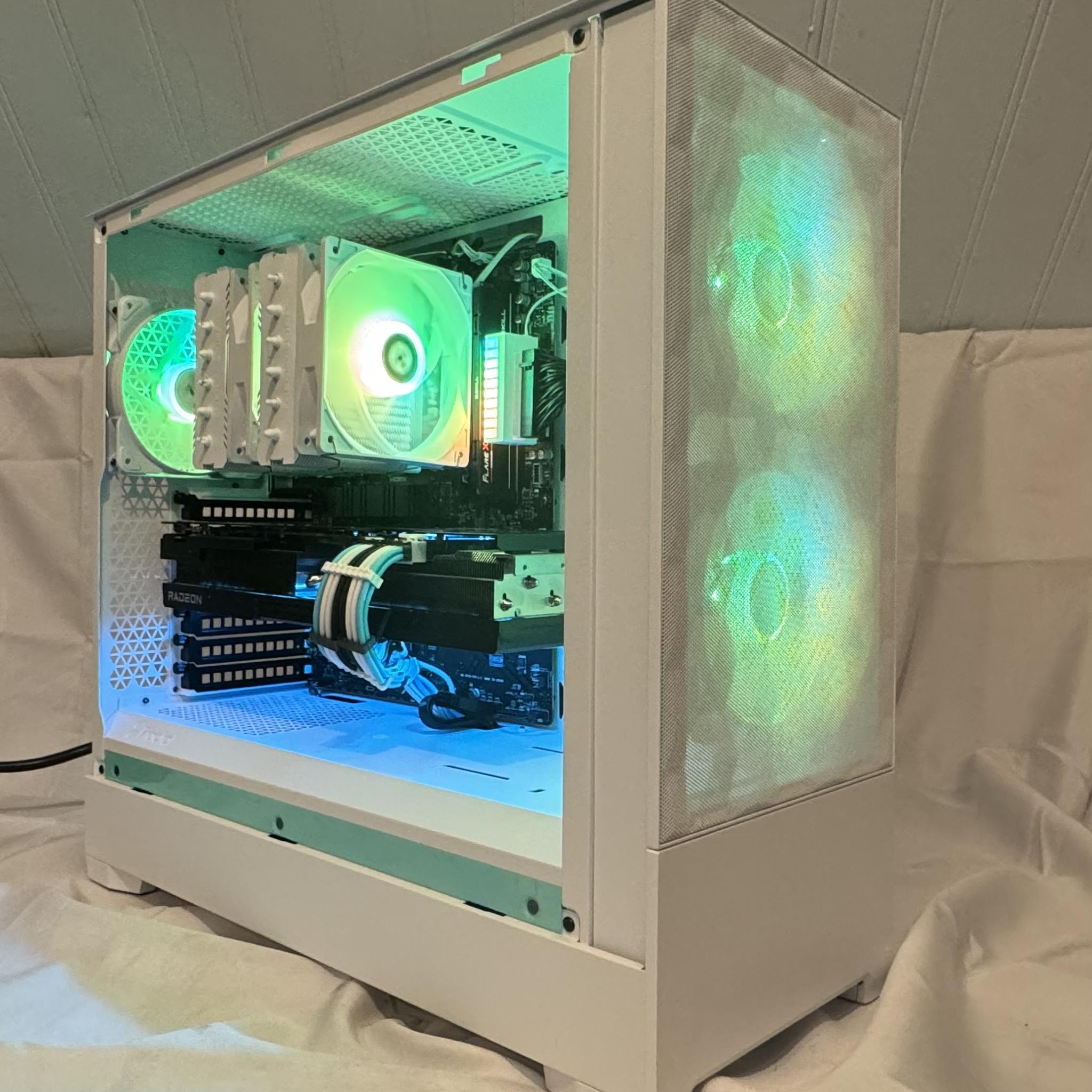 "White Hell-Fighter" 7700x, RX 7900XT, all amd pc with 32gb ram, WI-FI