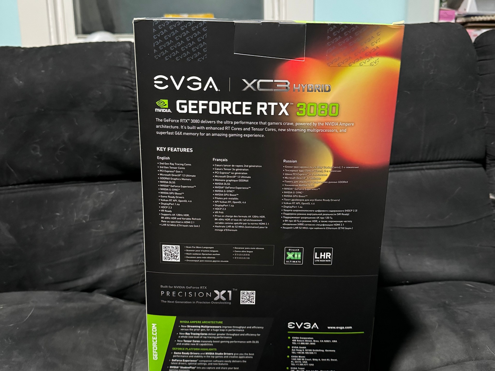 EVGA (12G-P5-4868-KL) GeForce RTX 3080 12GB GDDR6 XC6 ULTRA Hybrid Graphics Card