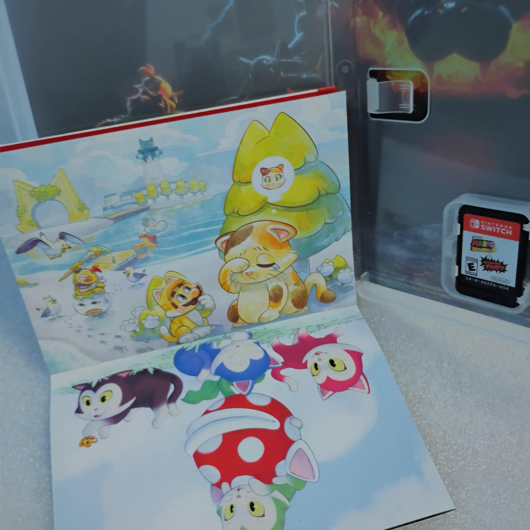 Rare Nintendo Fanart * Cover + Instruction Booklet Bowser's Fury Mario 3D World with Switch Games