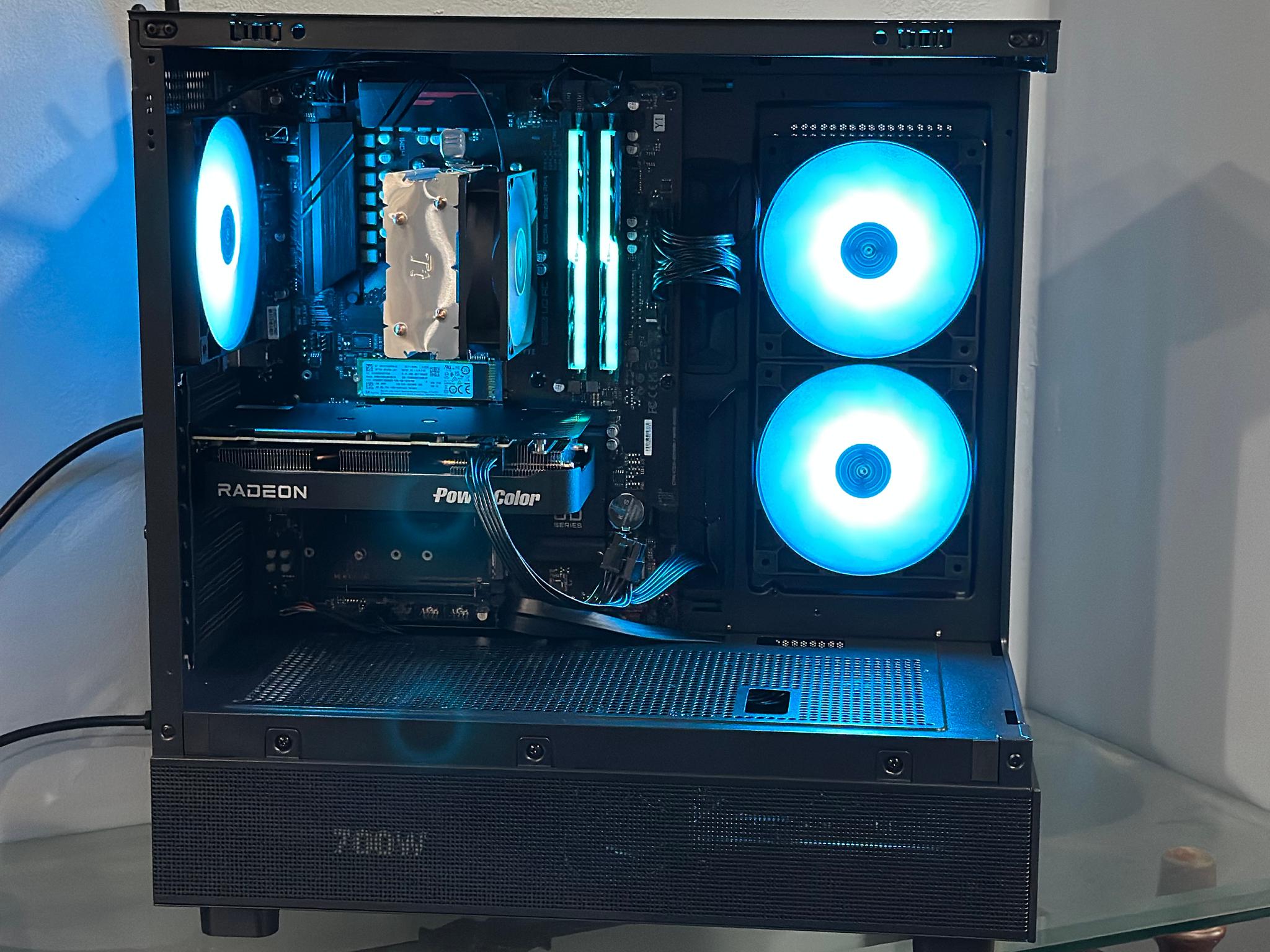 Rx 9060 Xt 16gb, 1440p black gaming pc Beast