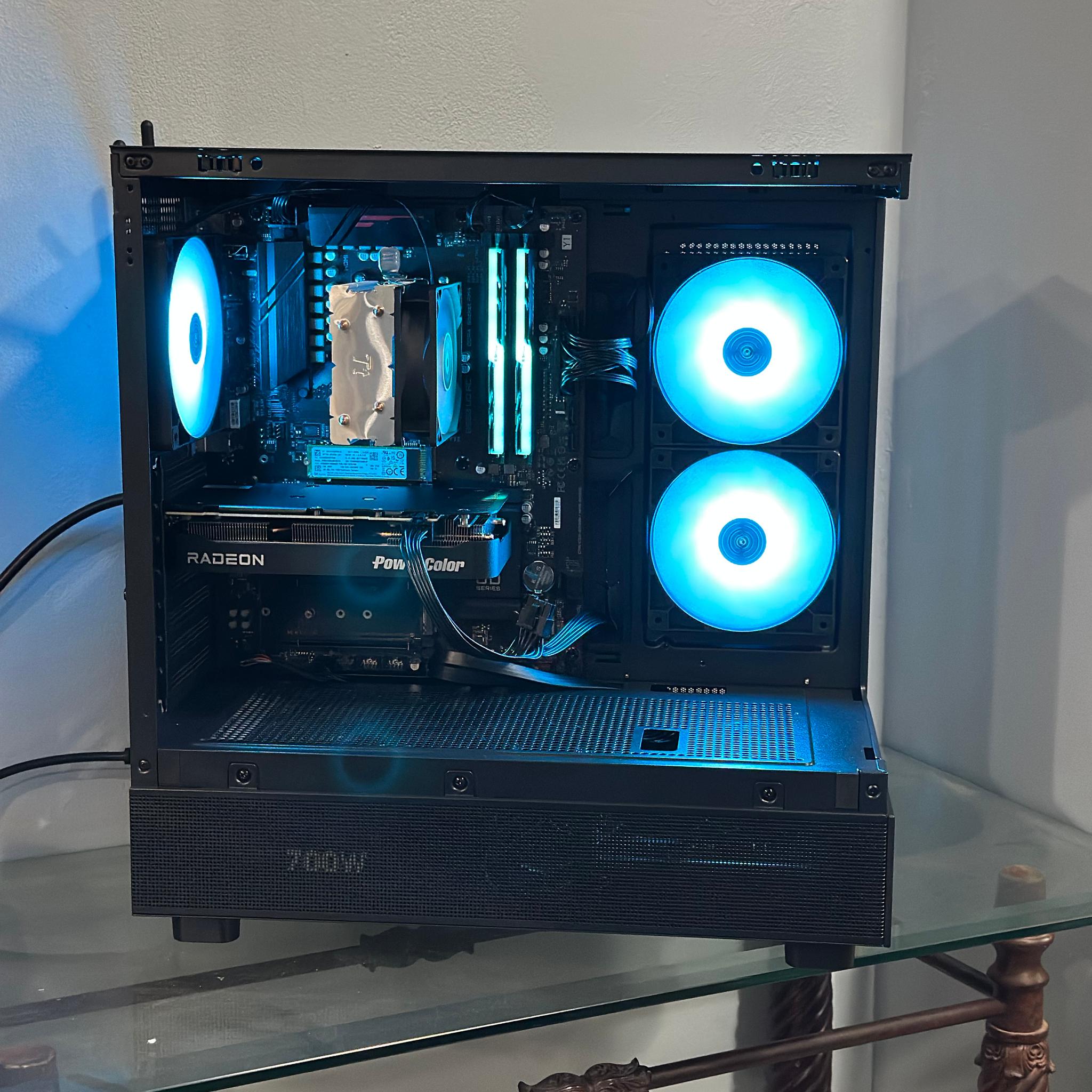 Rx 9060 Xt 16gb, 1440p black gaming pc Beast