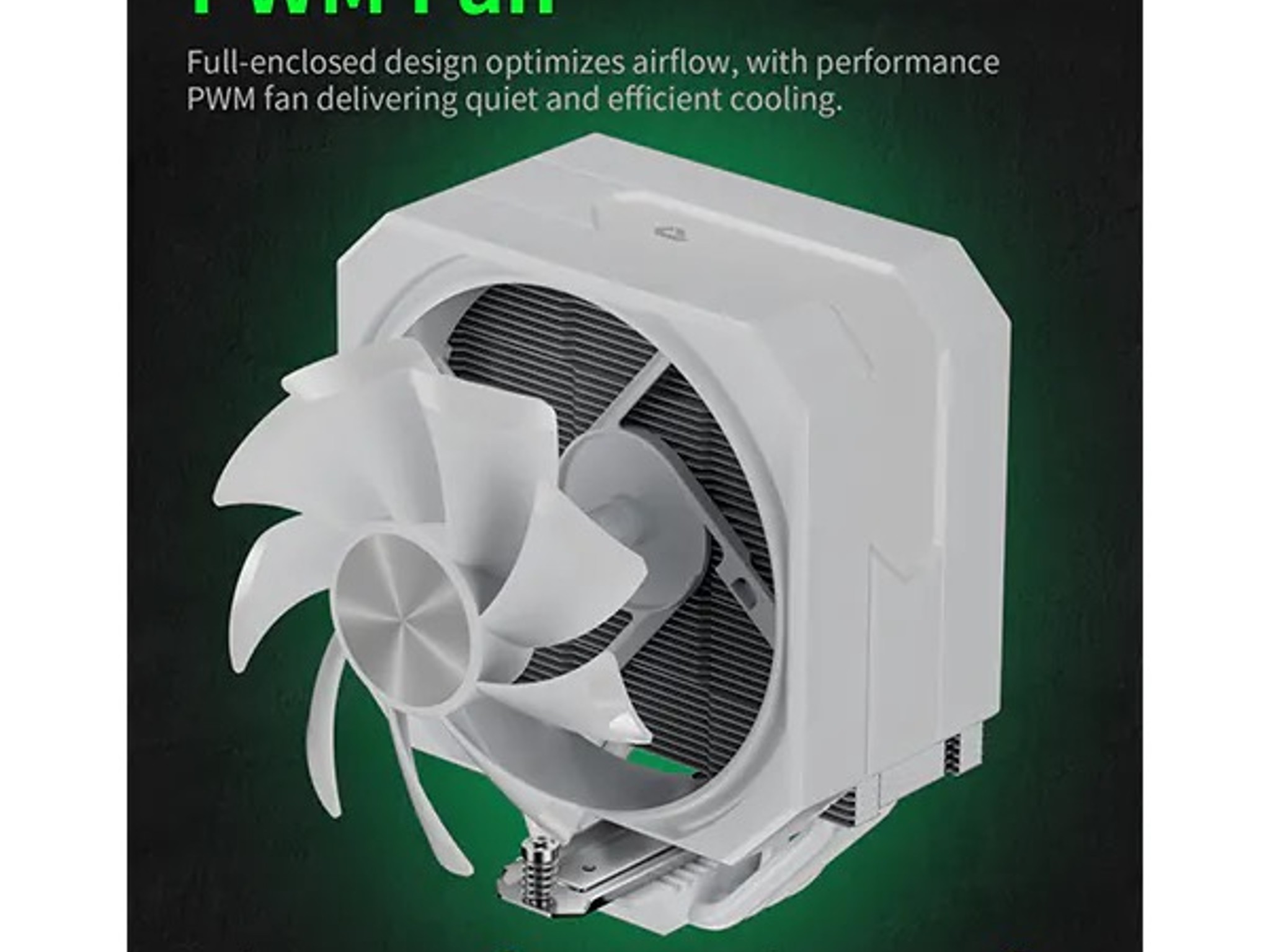 White Single Fan CPU Cooler