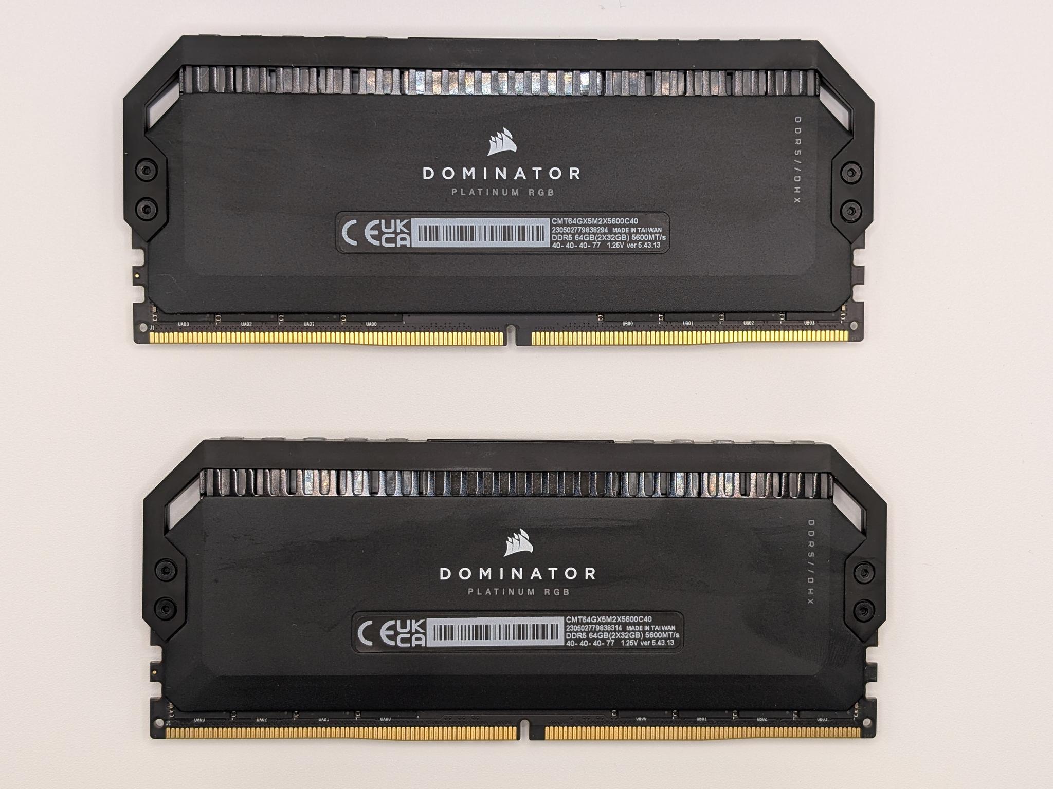 Corsair Dominator Platinum RGB 64GB (2x32GB) DDR5 DRAM 5600MT/s Memory Kit