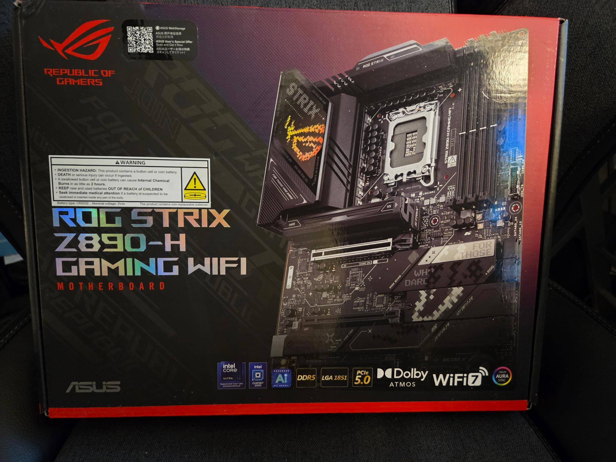 ASUS ROG STRIX Z890-H GAMING WIFI INTEL CORE ULTRA
