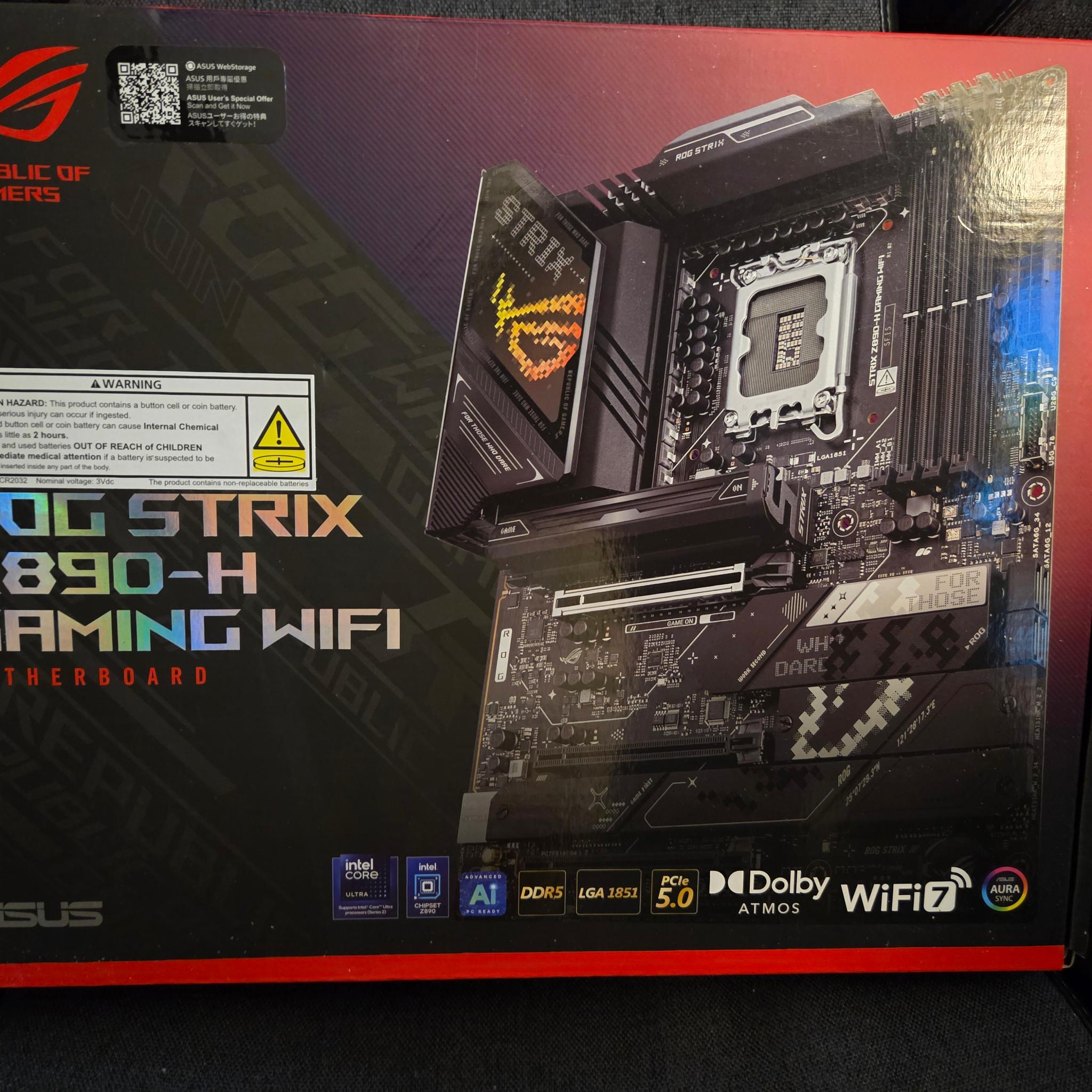 ASUS ROG STRIX Z890-H GAMING WIFI INTEL CORE ULTRA