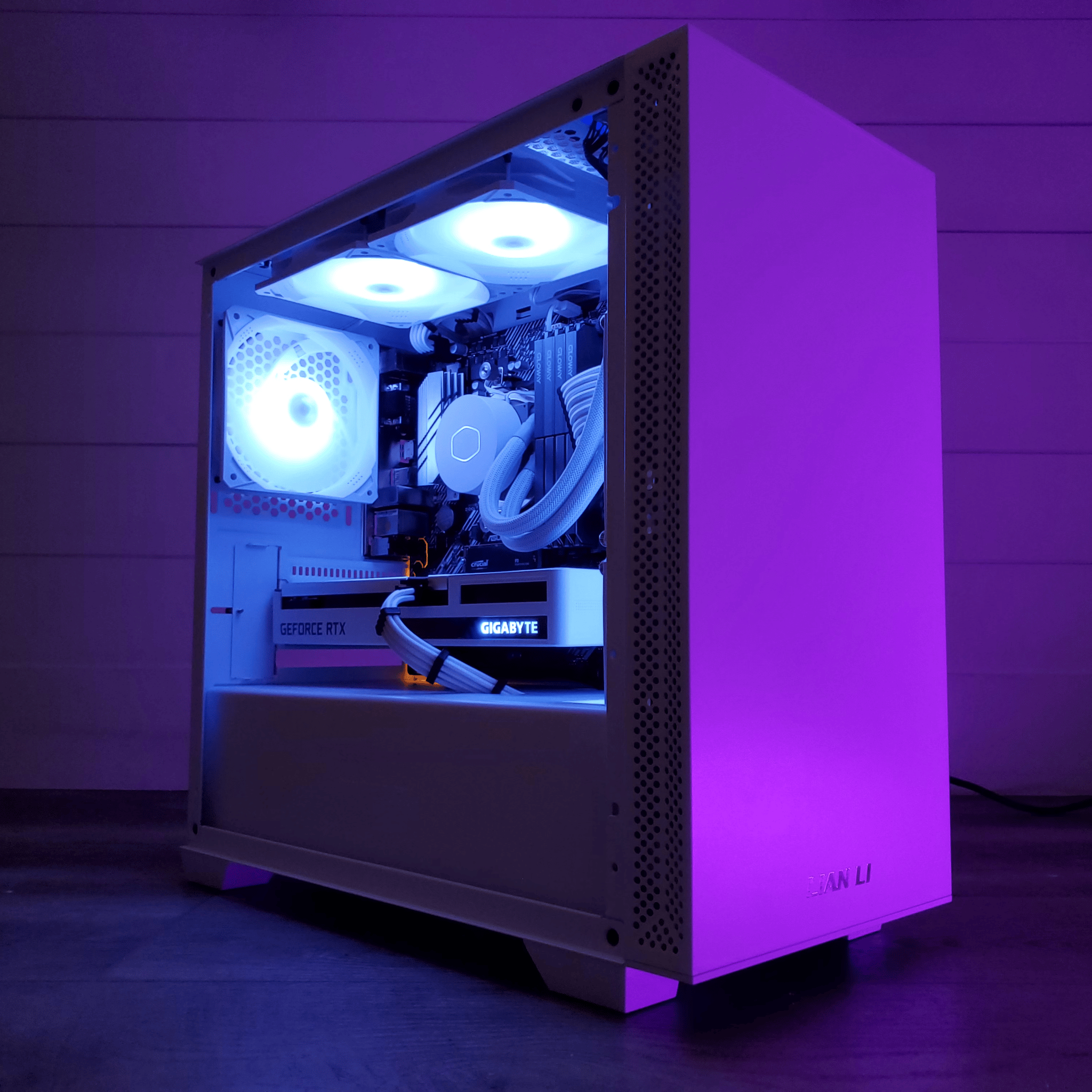 Glacier | RTX 3060 - Ryzen 5 5600x White Gaming and Streaming PC