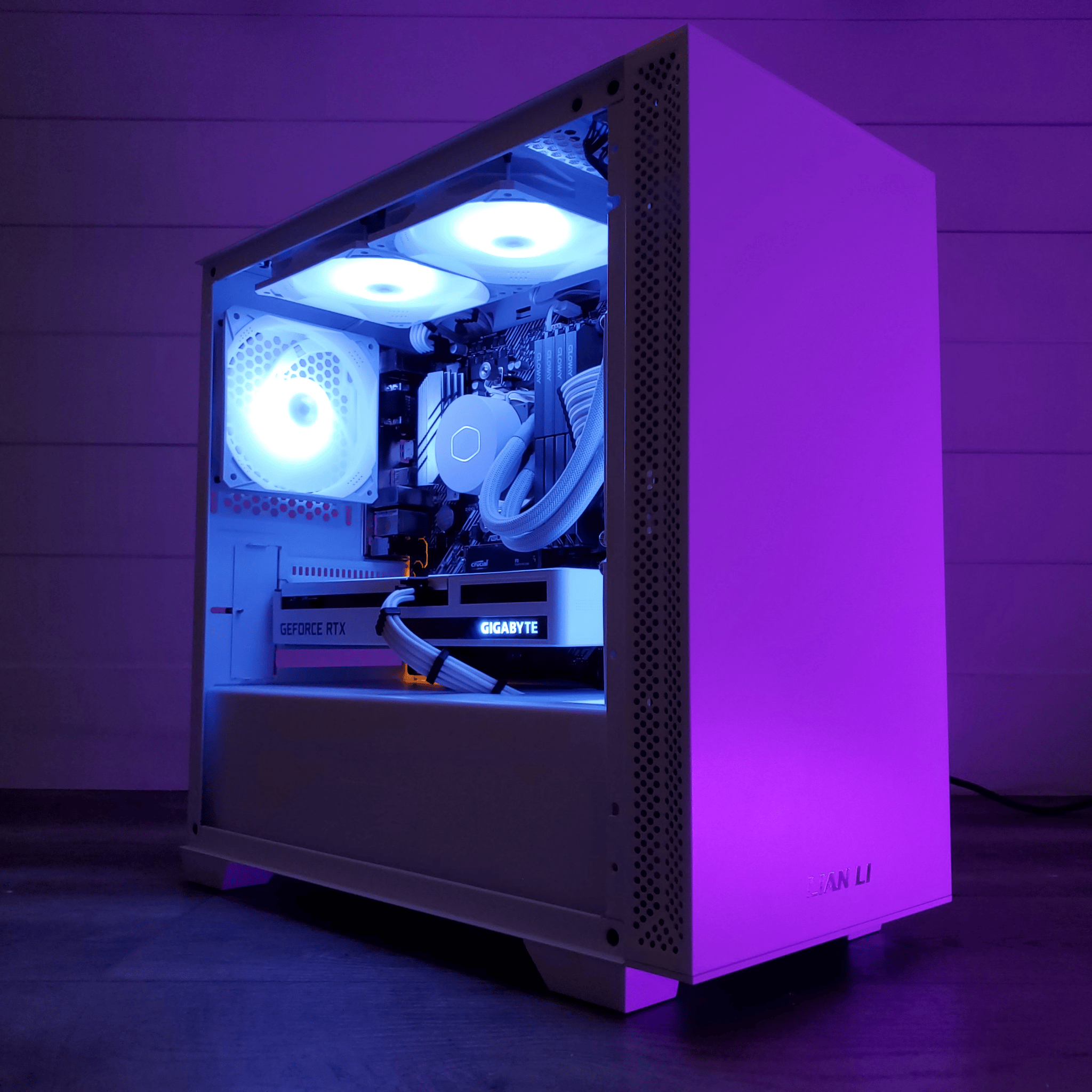 Glacier | RTX 3060 - Ryzen 5 5600x White Gaming and Streaming PC