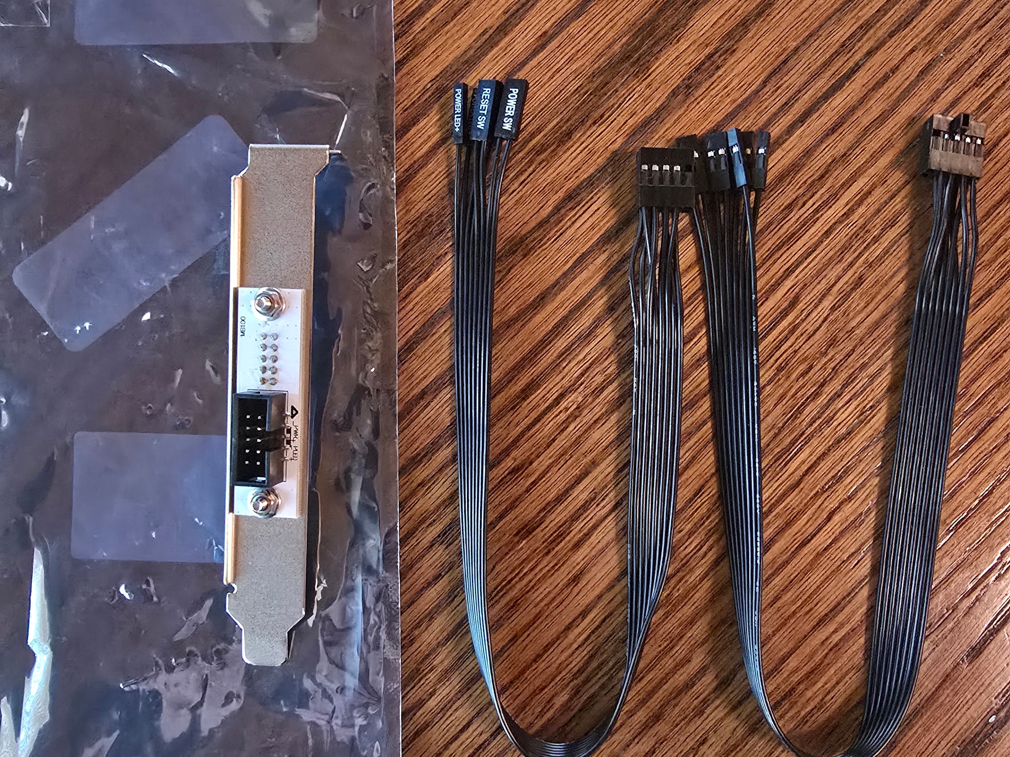 PC Power Switch Extension Cable PCIe Bracket (11.8 inch), 9-Pin Front Panel Header Adapter  *Extras*