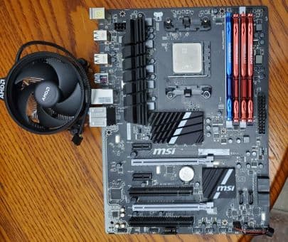 Pre-Owned MSI 7693 Ver5.1 Motherboard AMD FX 8350 CPU & Cooler Plus 32 GB AM3 Memory