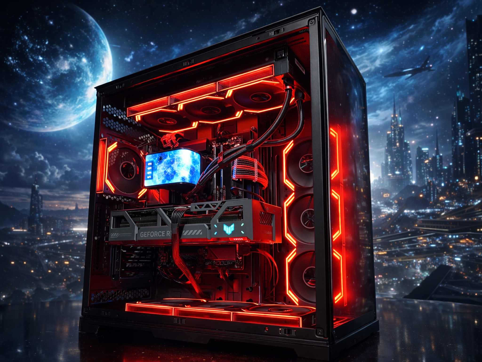 🔥🟥 REDLINE APEX 🟥🔥 Ryzen 9 9950X| RTX 5080| 64 GB DDR5| 6 TB NVMe| 1250W PSU
