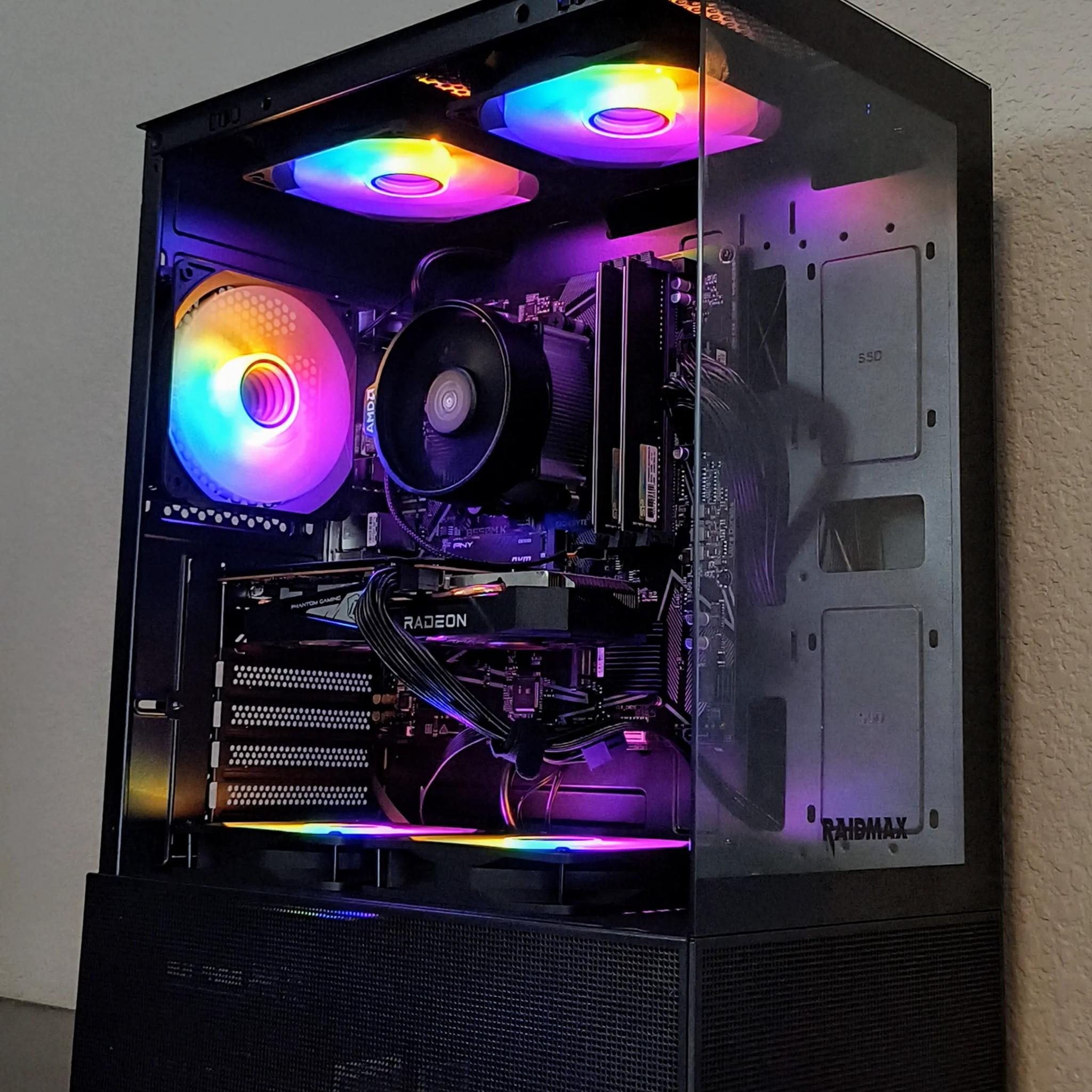 🏆 TRIUMPH 🏆 New Gaming PC, AMD 6500xt+5 3600= Great Value & High Performance, 1TB SSD, Black.