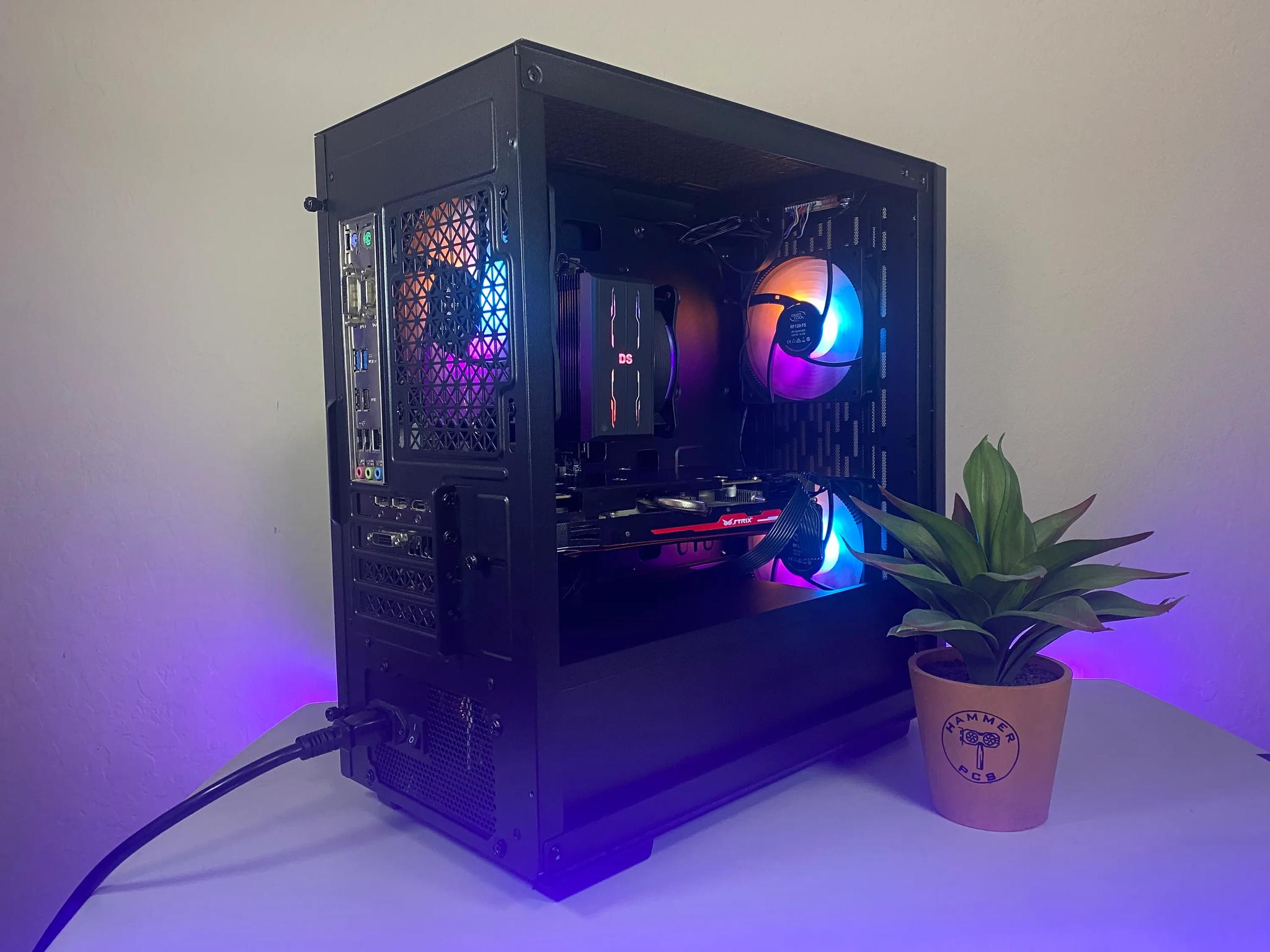 👾 Custom Built intel i5/AMD Radeon Budget RGB Gaming PC Computer 👾 | Minecraft, Valorant, and more
