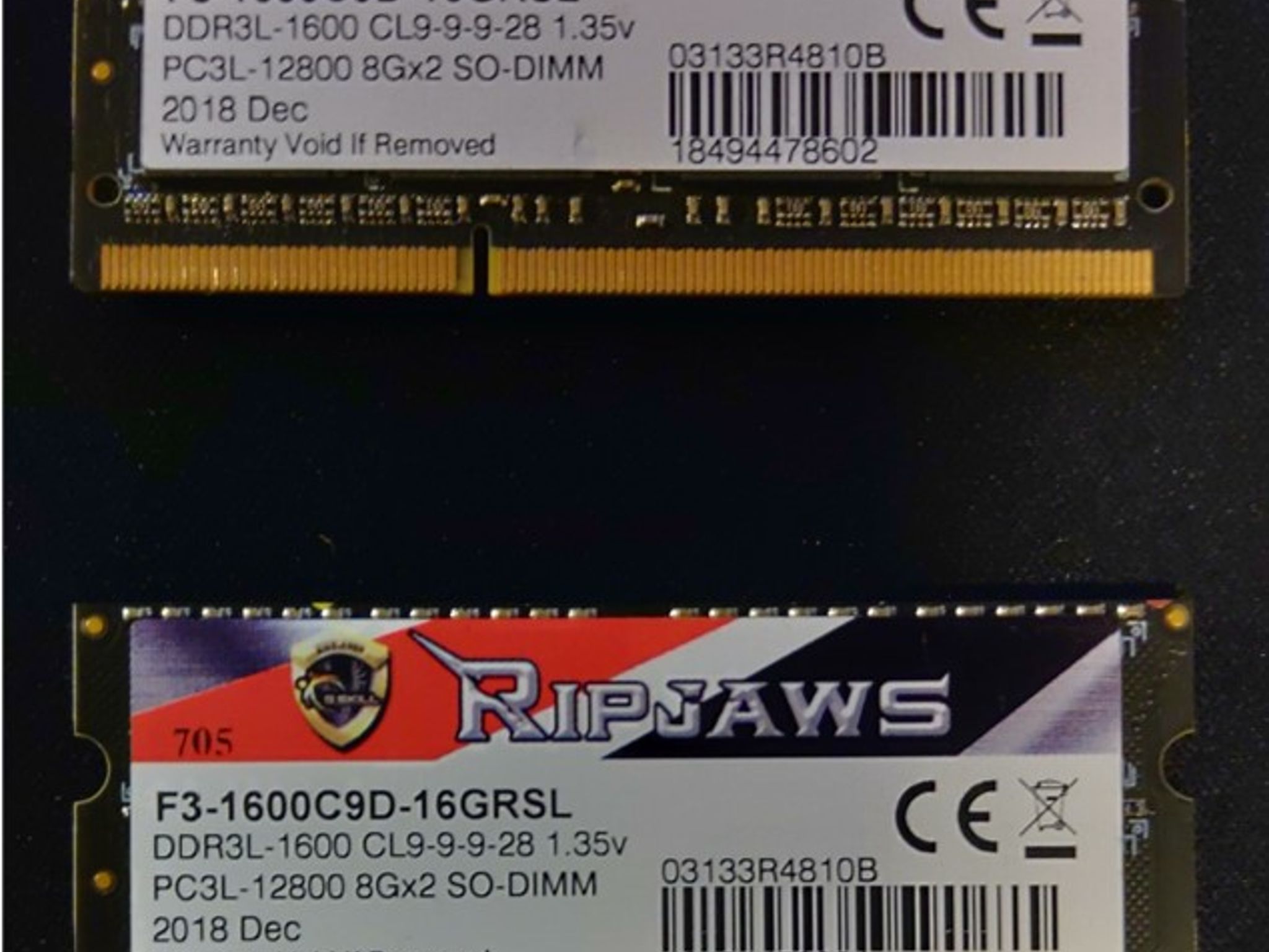 G.Skill RipJaws 16GB(2x8GB) ‘Laptop’ DDR3 1600MHz CL9 RAM