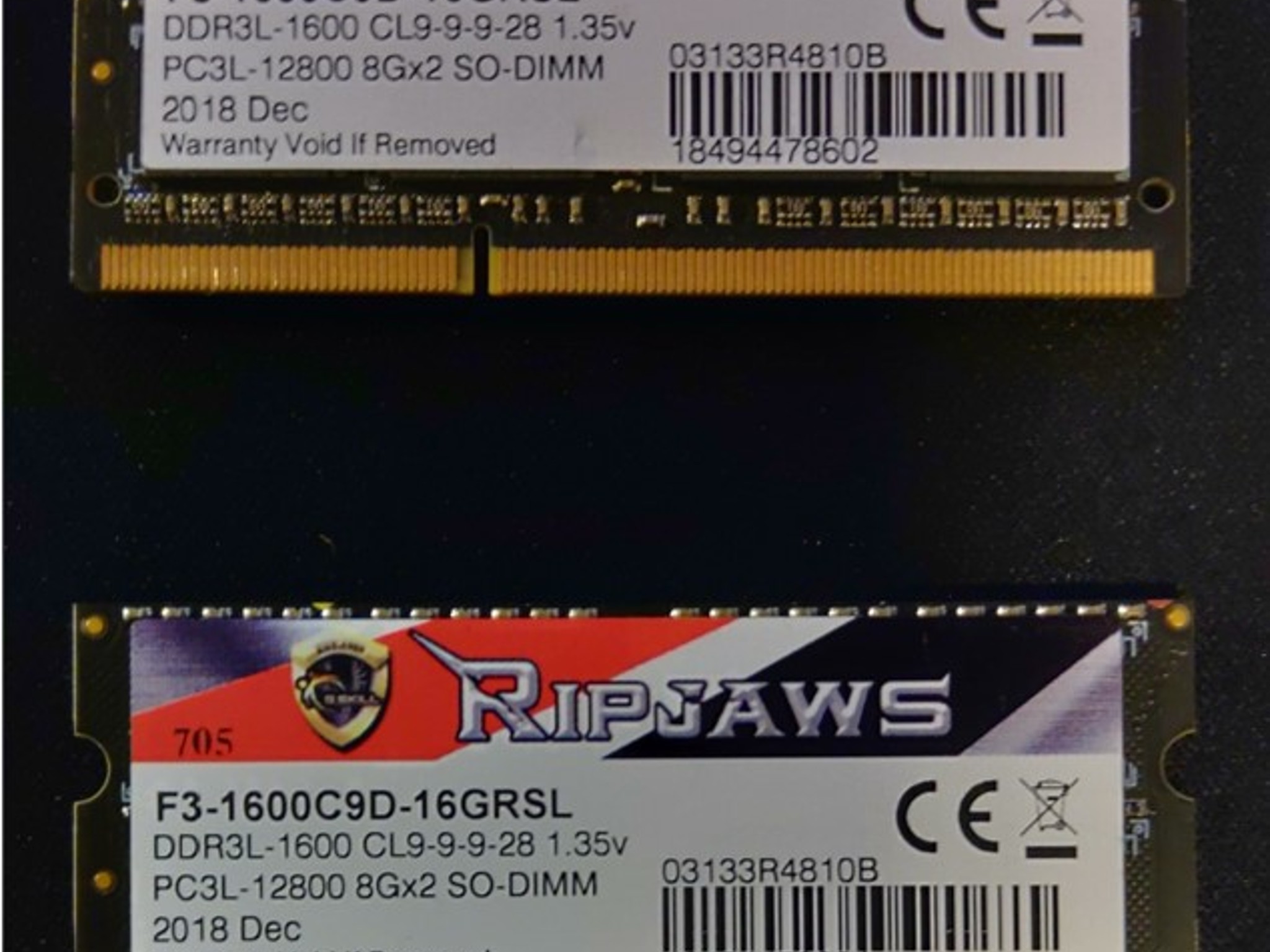 G.Skill RipJaws 16GB(2x8GB) ‘Laptop’ DDR3 1600MHz CL9 RAM