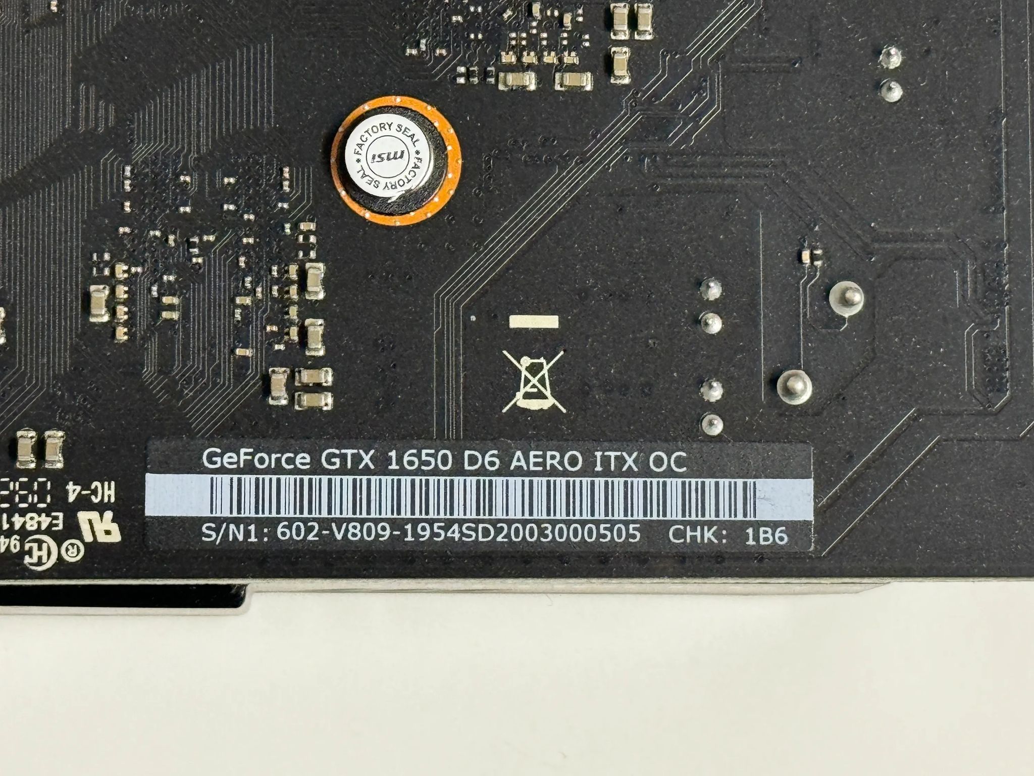 MSI GTX 1650 D6 AERO ITX OC GeForce Graphics Card 4GB GDDR6