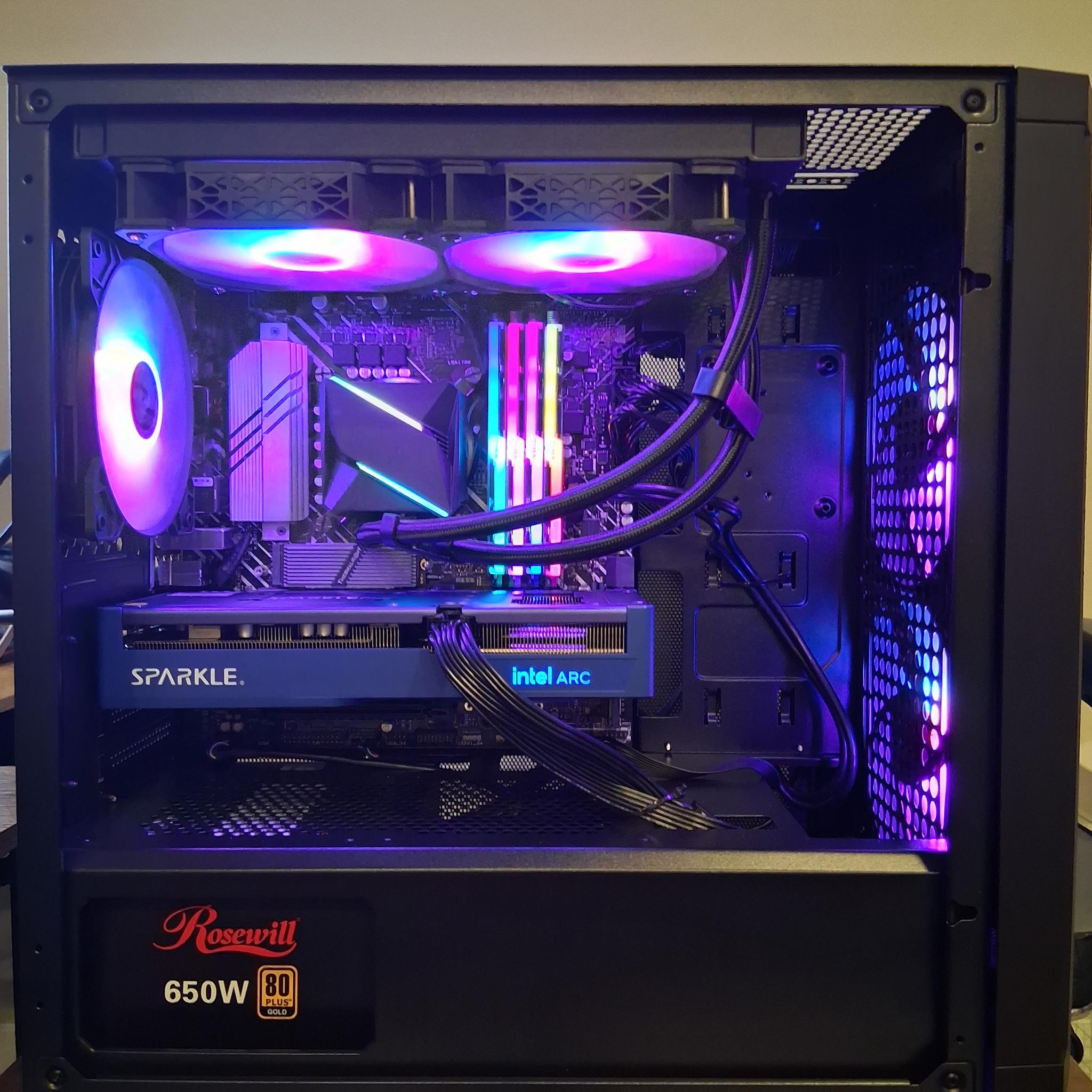 Intel i3 14100F CPU / GPU intel Arc b570 10gb vram/ 32gb of ddr4 3200