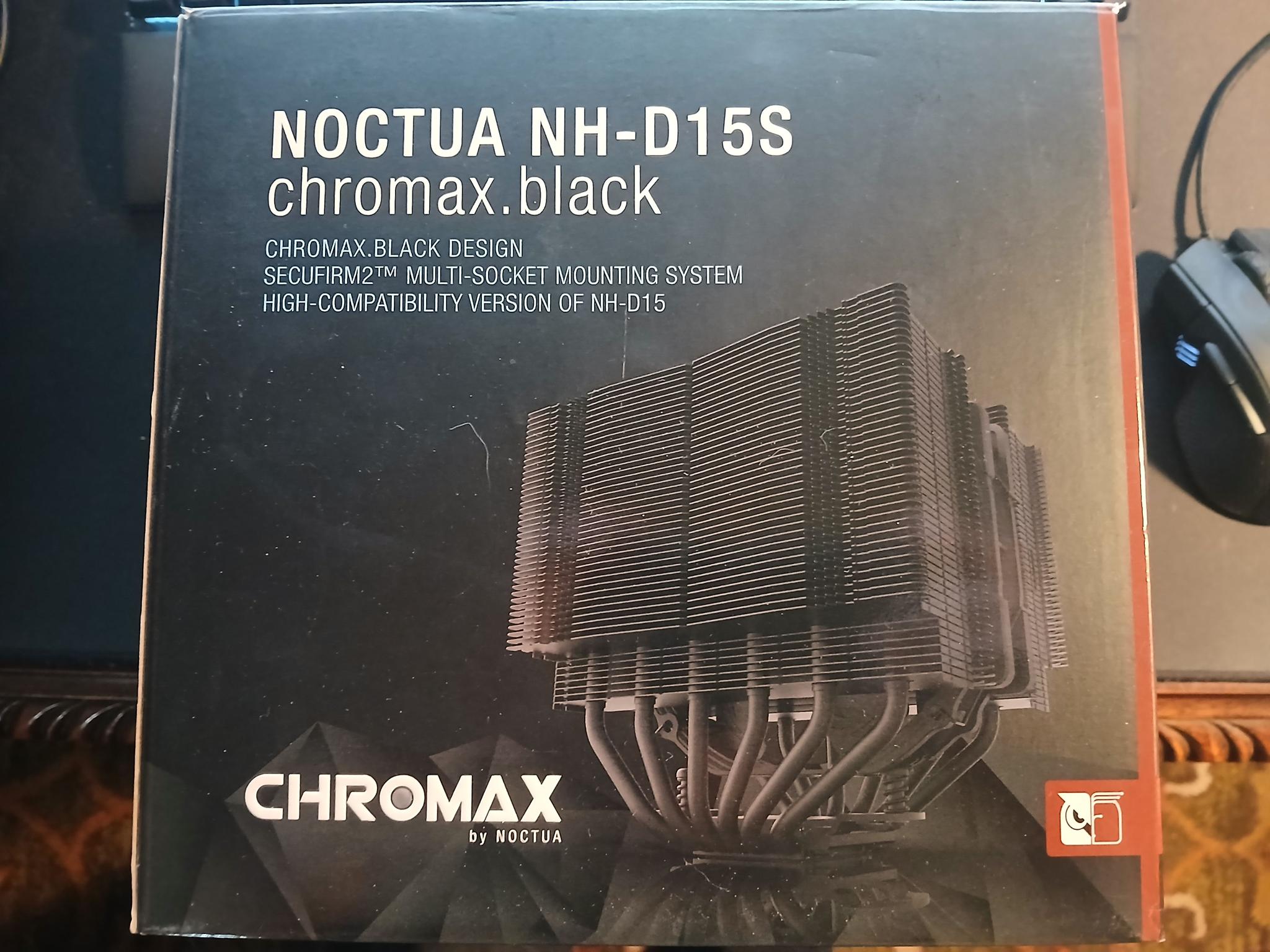 Noctua NH-D15S chromax.black dual tower CPU air cooler with many extras included