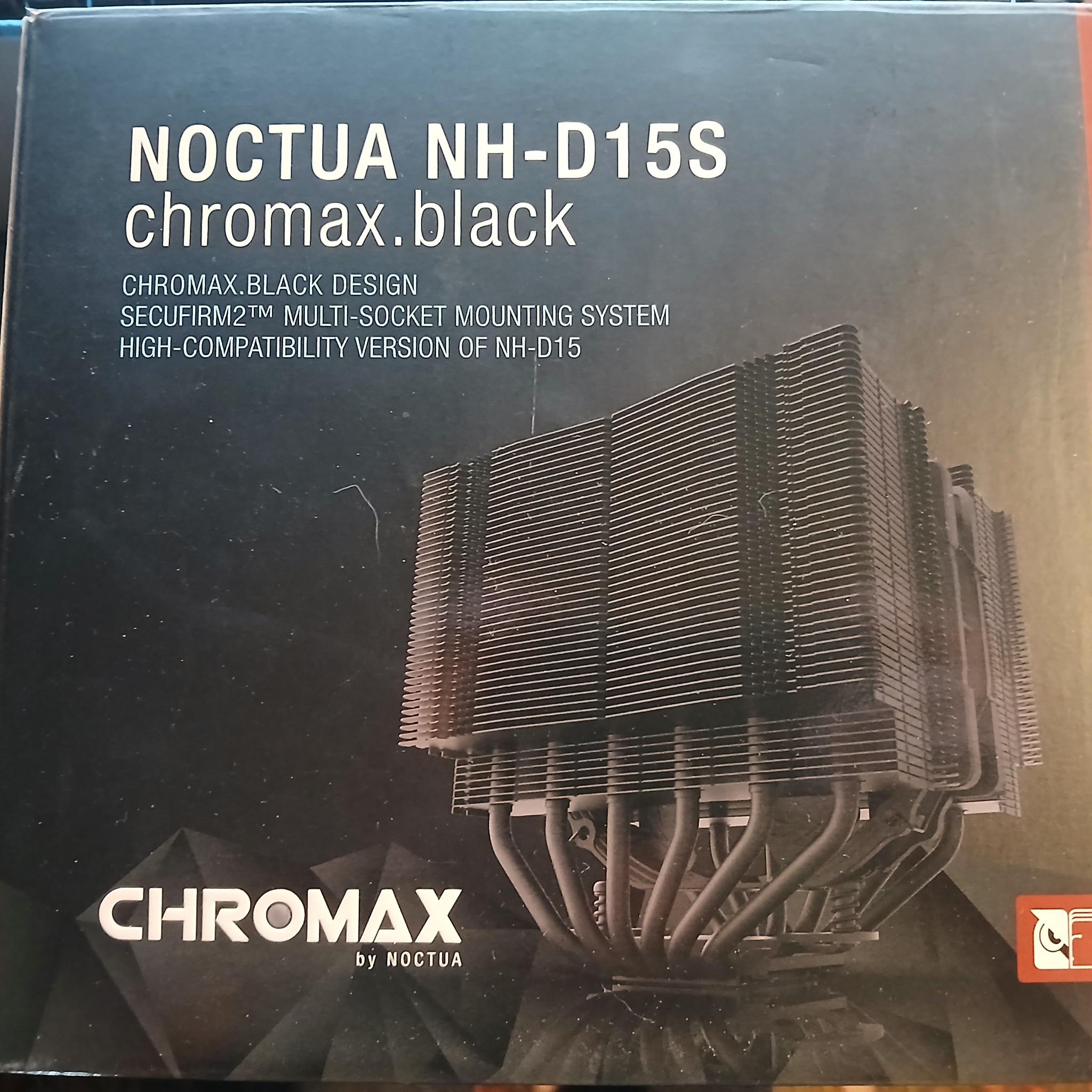 Noctua NH-D15S chromax.black dual tower CPU air cooler with many extras included