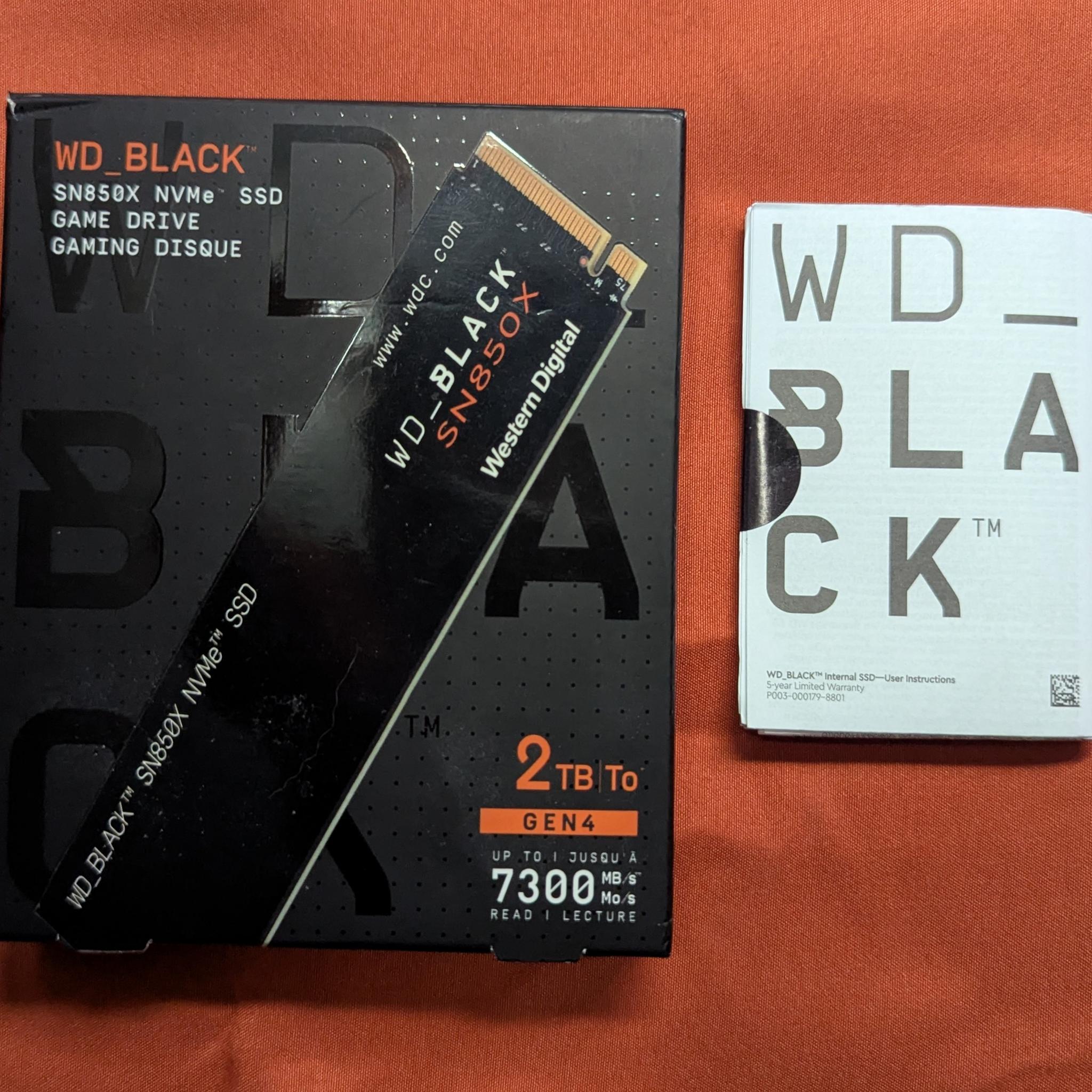 WD_BLACK SN850X 2TB NVMe SSD - M.2 2280