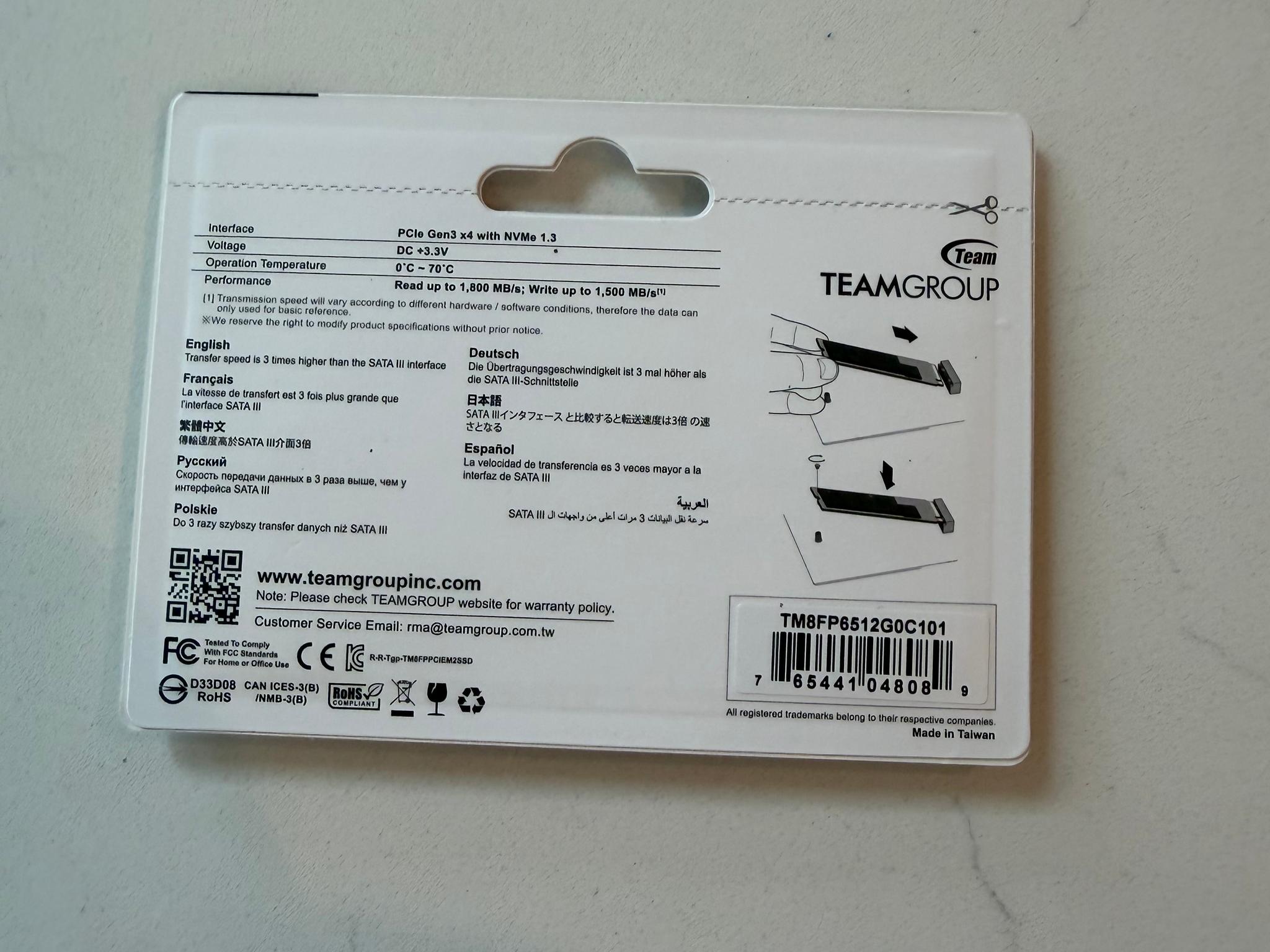 Team Group 512GB NVMe