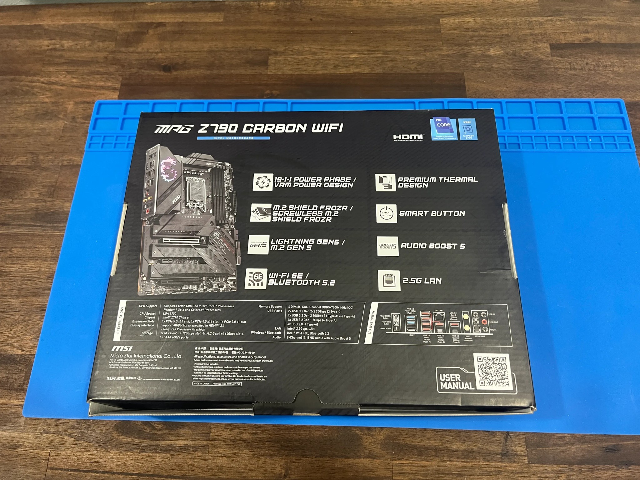 INTEL CORE I9-13900K W/ MSI MPG Z790 CARBON WIFI and INTEL CONTACT FRAME