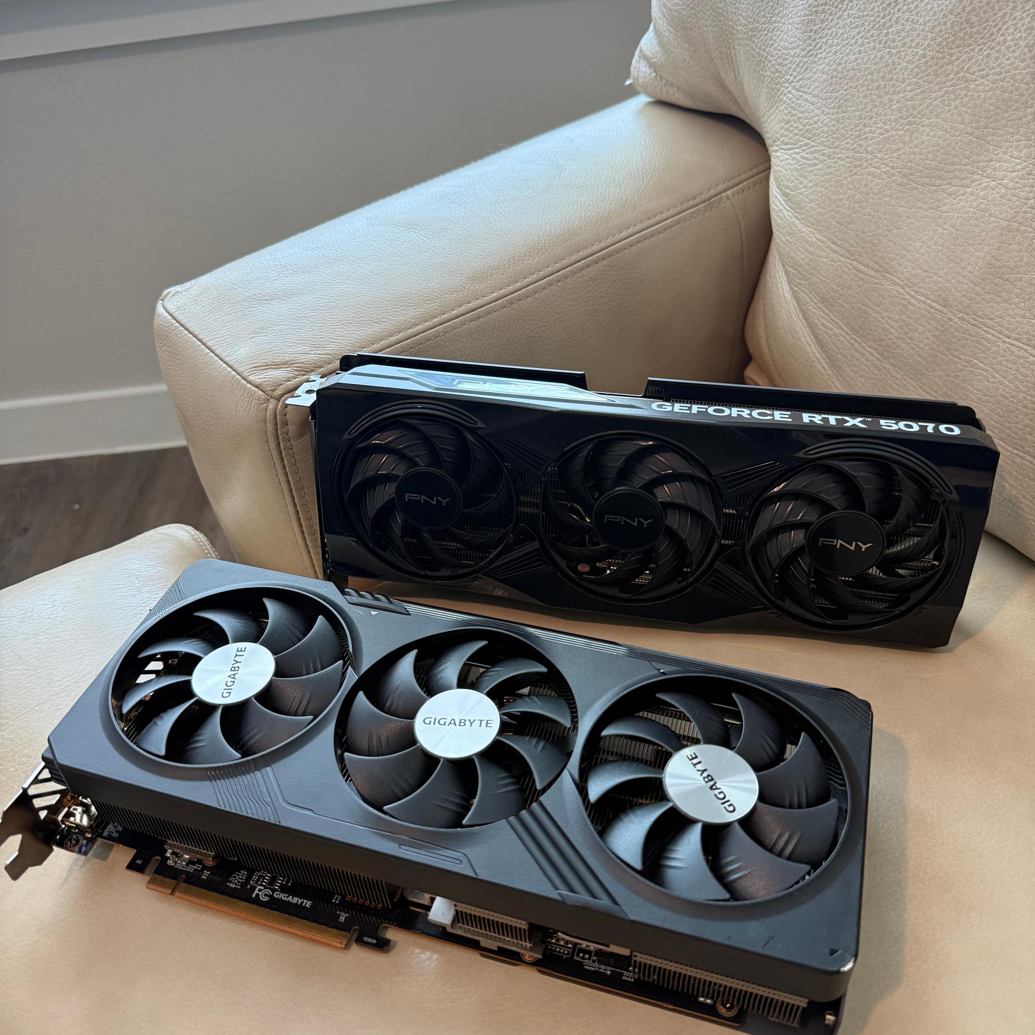 For Parts RTX 5070 and RX 7700XT