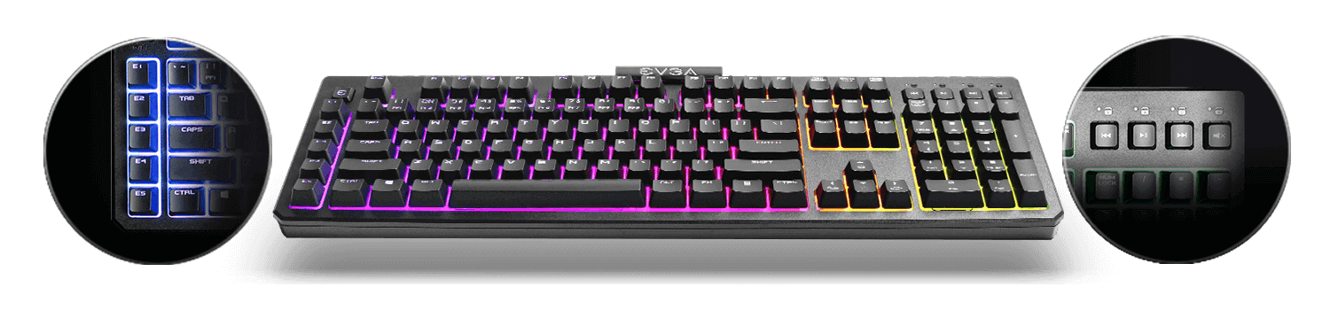 EVGA Z12 RGB Gaming Keyboard, P/N: 834-W0-12US-KR