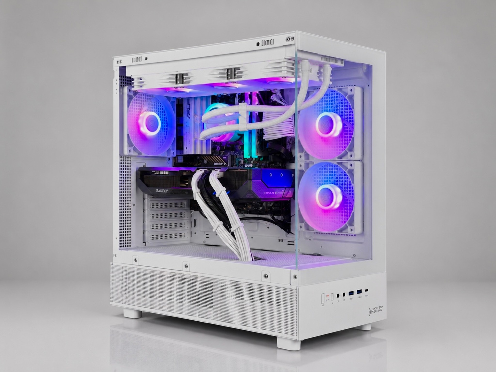 ⚪🟣 NEBULA Gaming PC | RX 9070 XT |  Ryzen 7 9800x3D | 32GB RAM | 2TB NVME | WiFi & BT | Free Ship