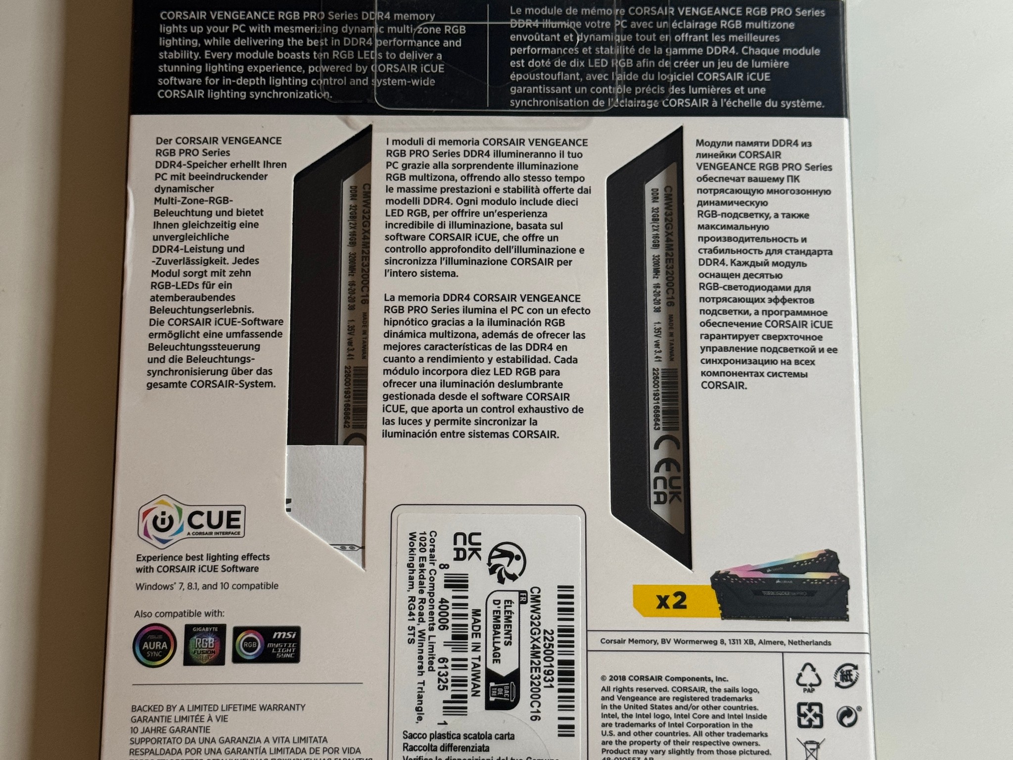 Corsair Vengeance RGB DDR4 32GB