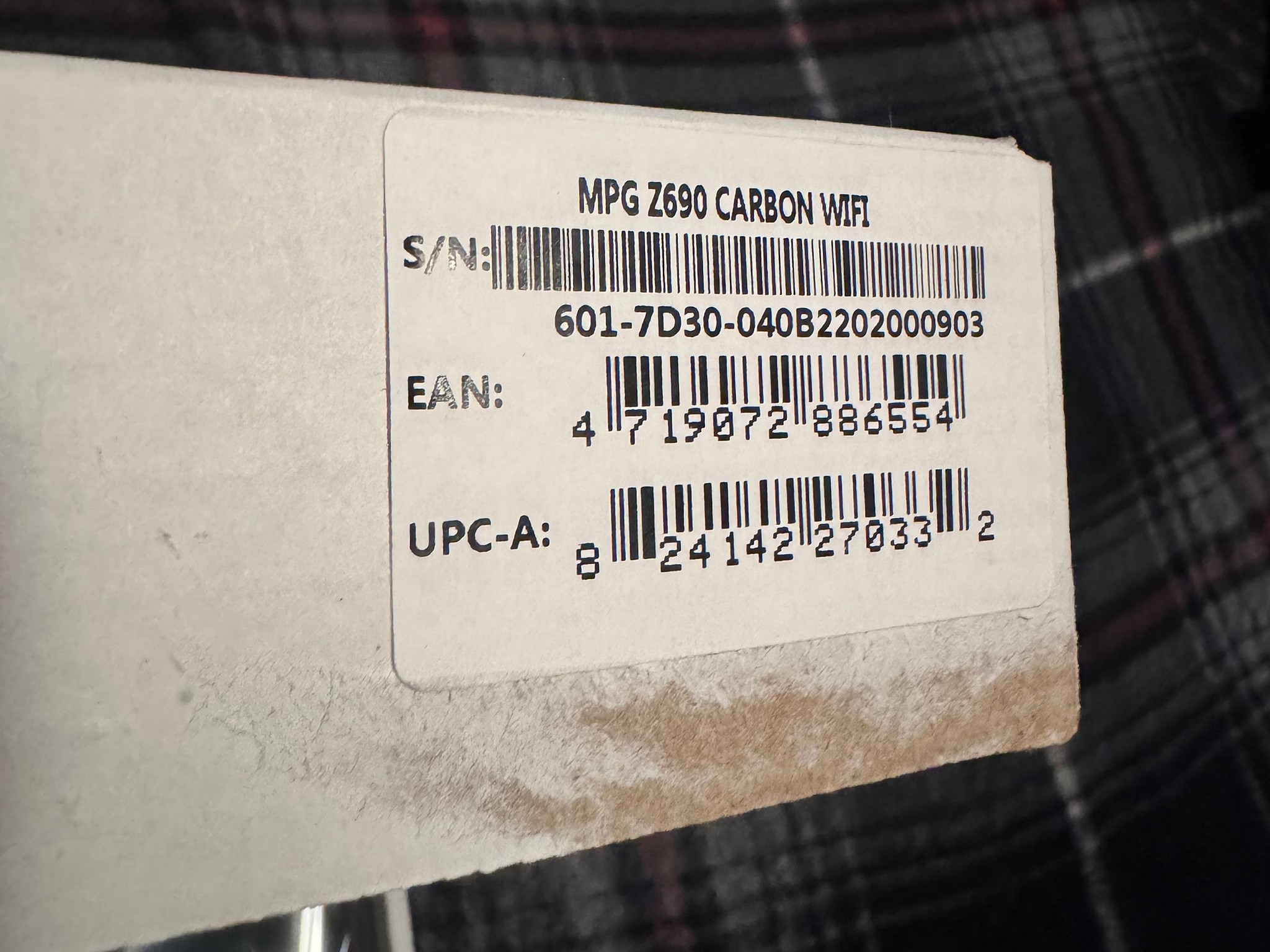 MPG Z690 Carbon WiFi Motherboard