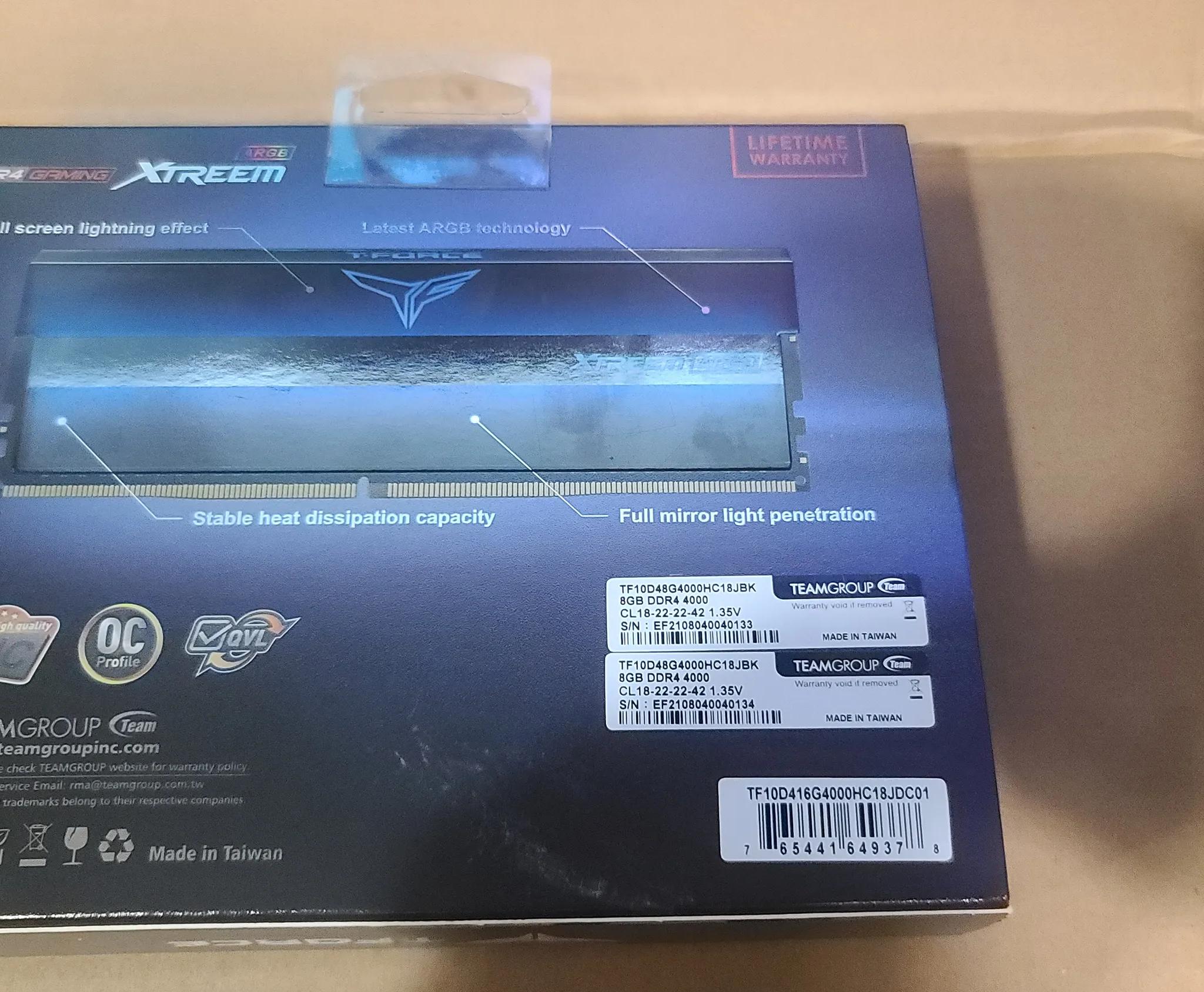 Team Group Xtreem ARGB 16GB (2x 8GB) DDR4 4000MHz RAM Memory