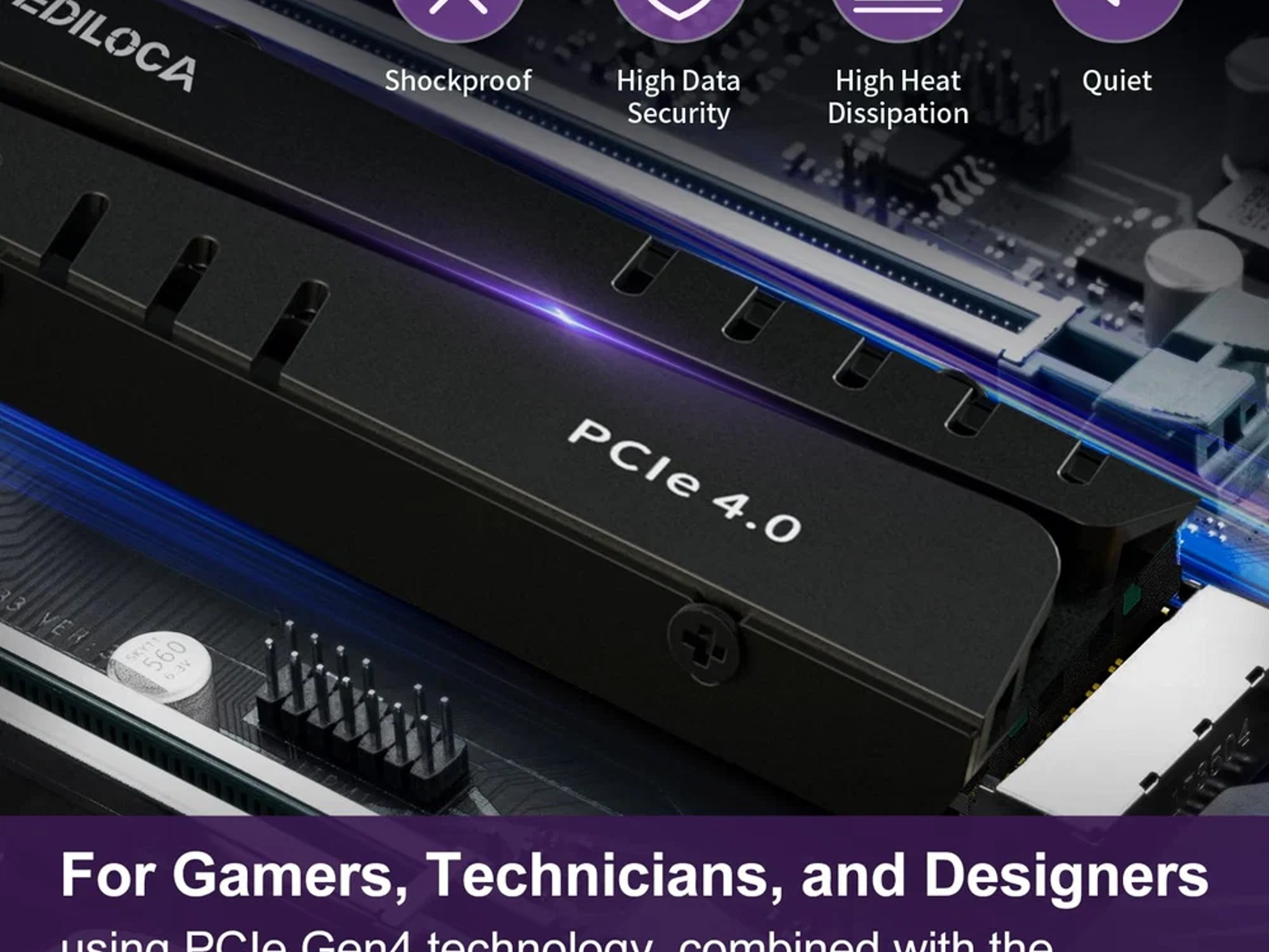 Ediloca 2TB NVME SSD with DRAM Cache and Free NVME Enclosure!