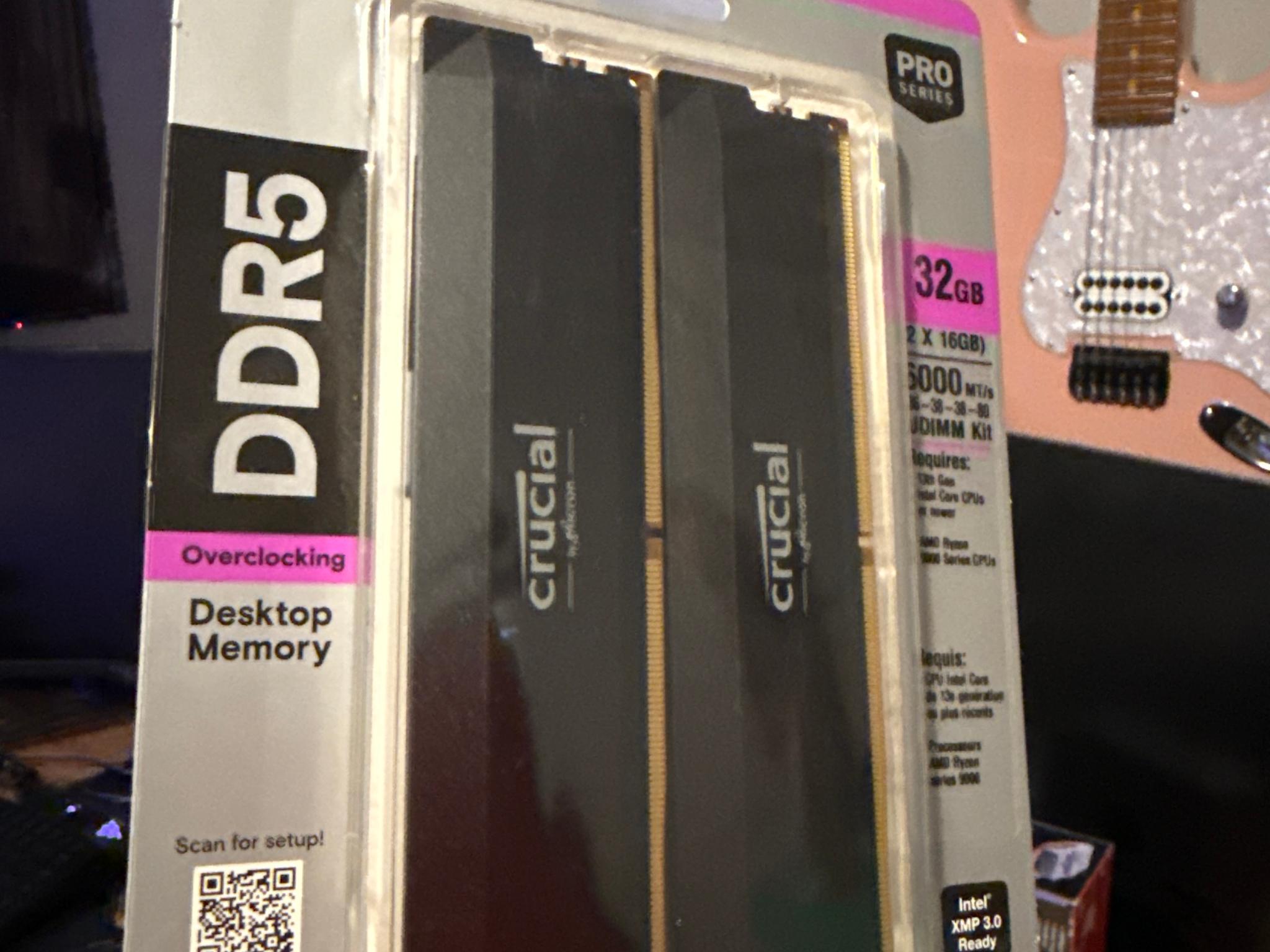Crucial By Micron 32GB DDR5 Pro OC cl36 6000mt/s new in box